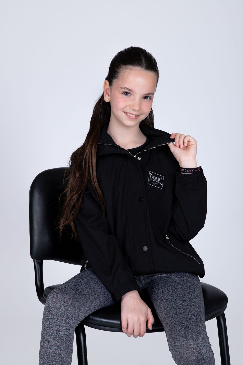 Cortaviento Holiday Niña Negro Everlast