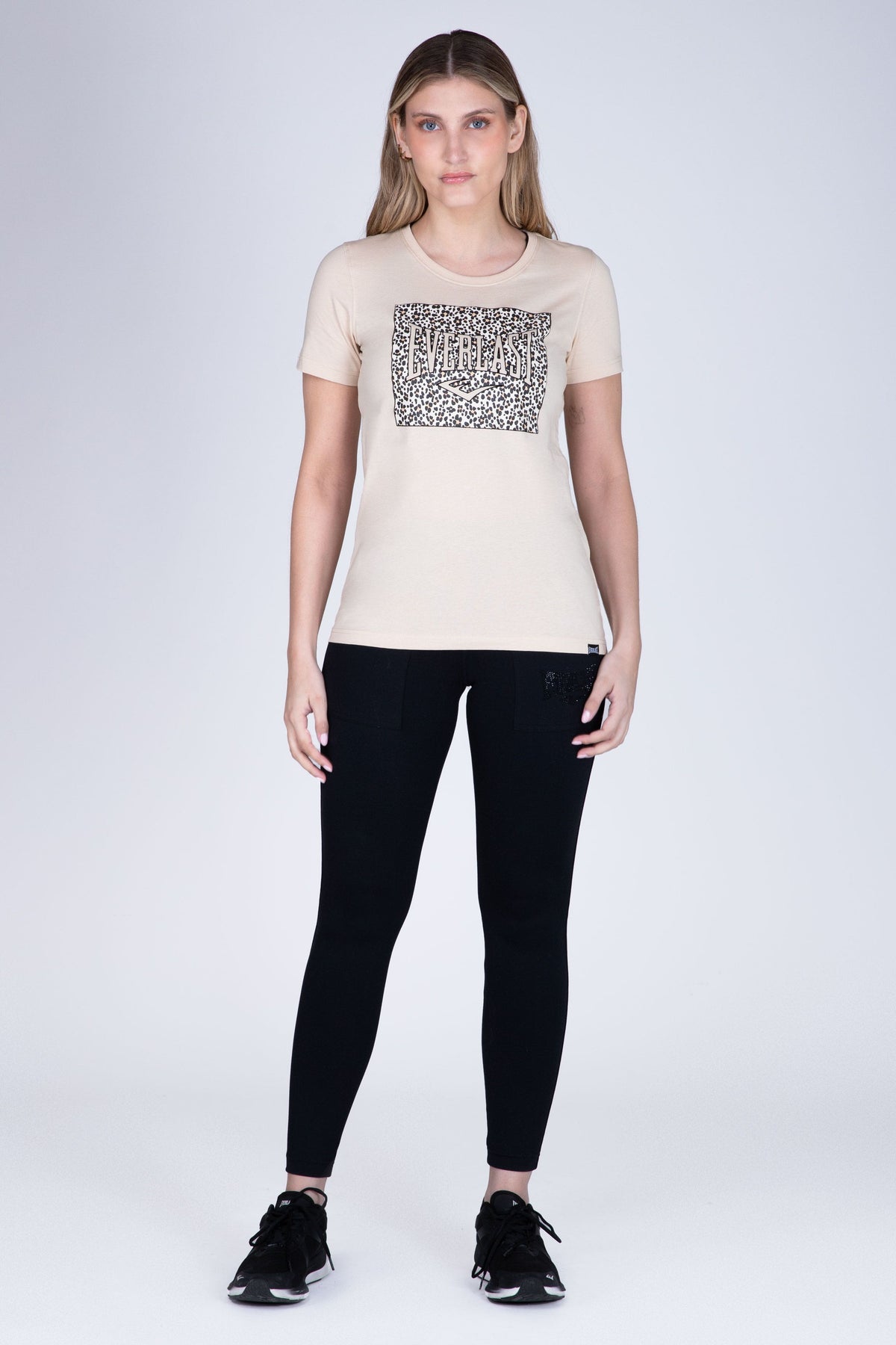 Polera Manga Corta Focus Beige Everlast