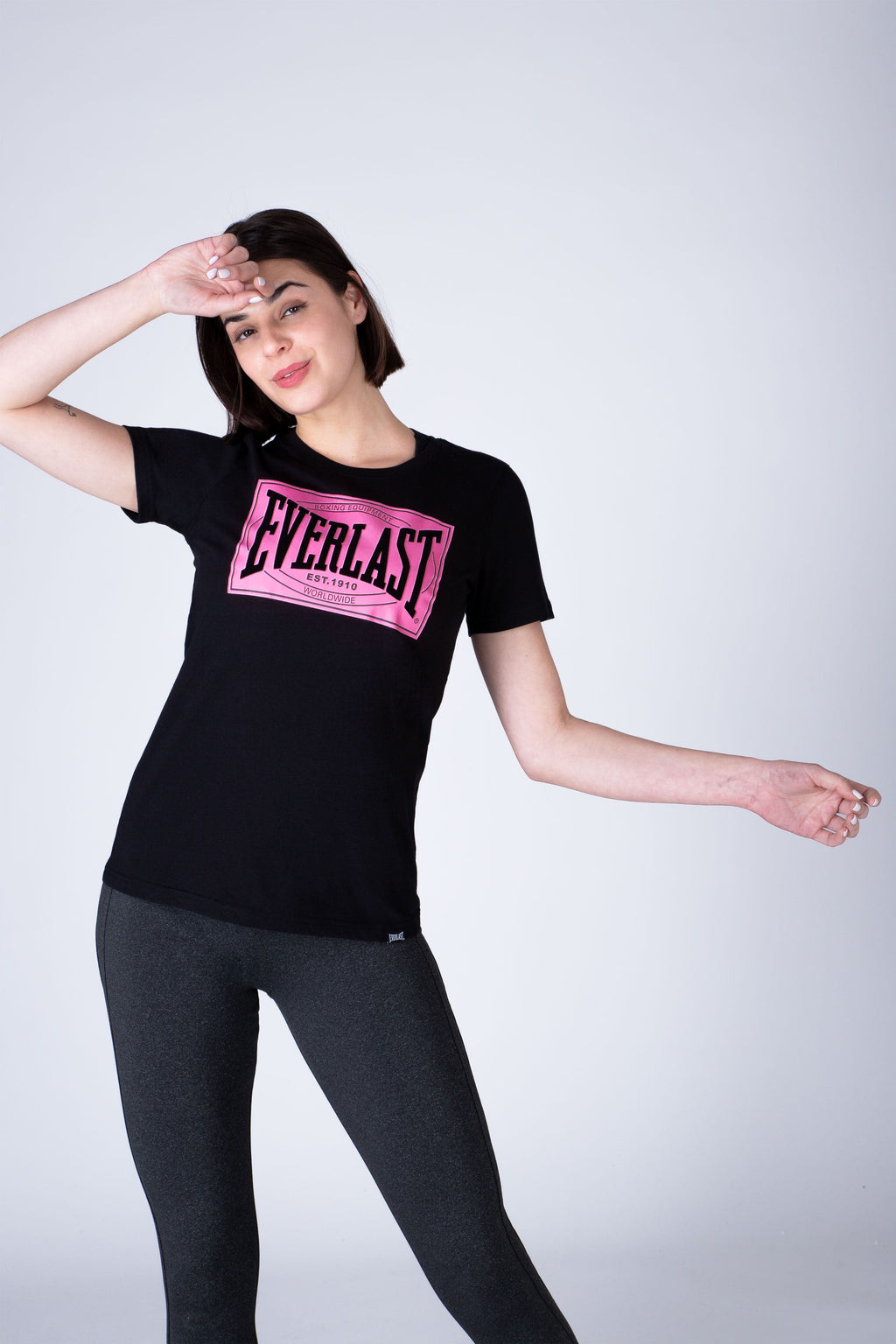 Polera Manga Corta Select Negro Everlast