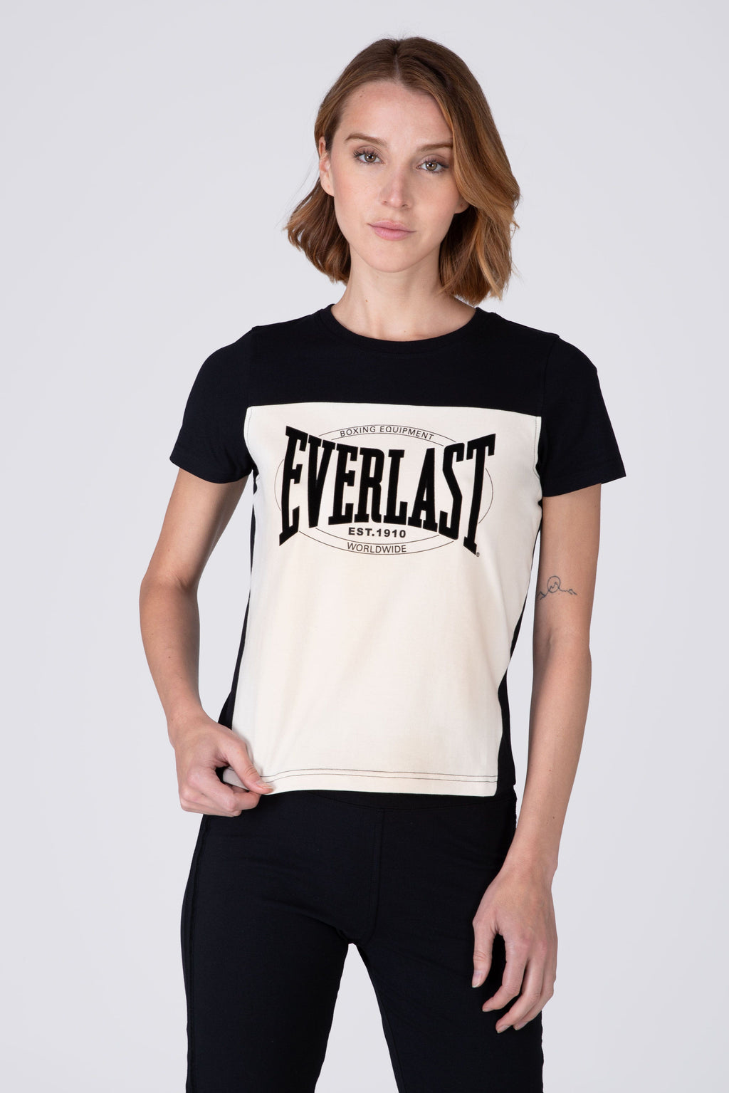 Polera Manga Corta Cut Beige Everlast