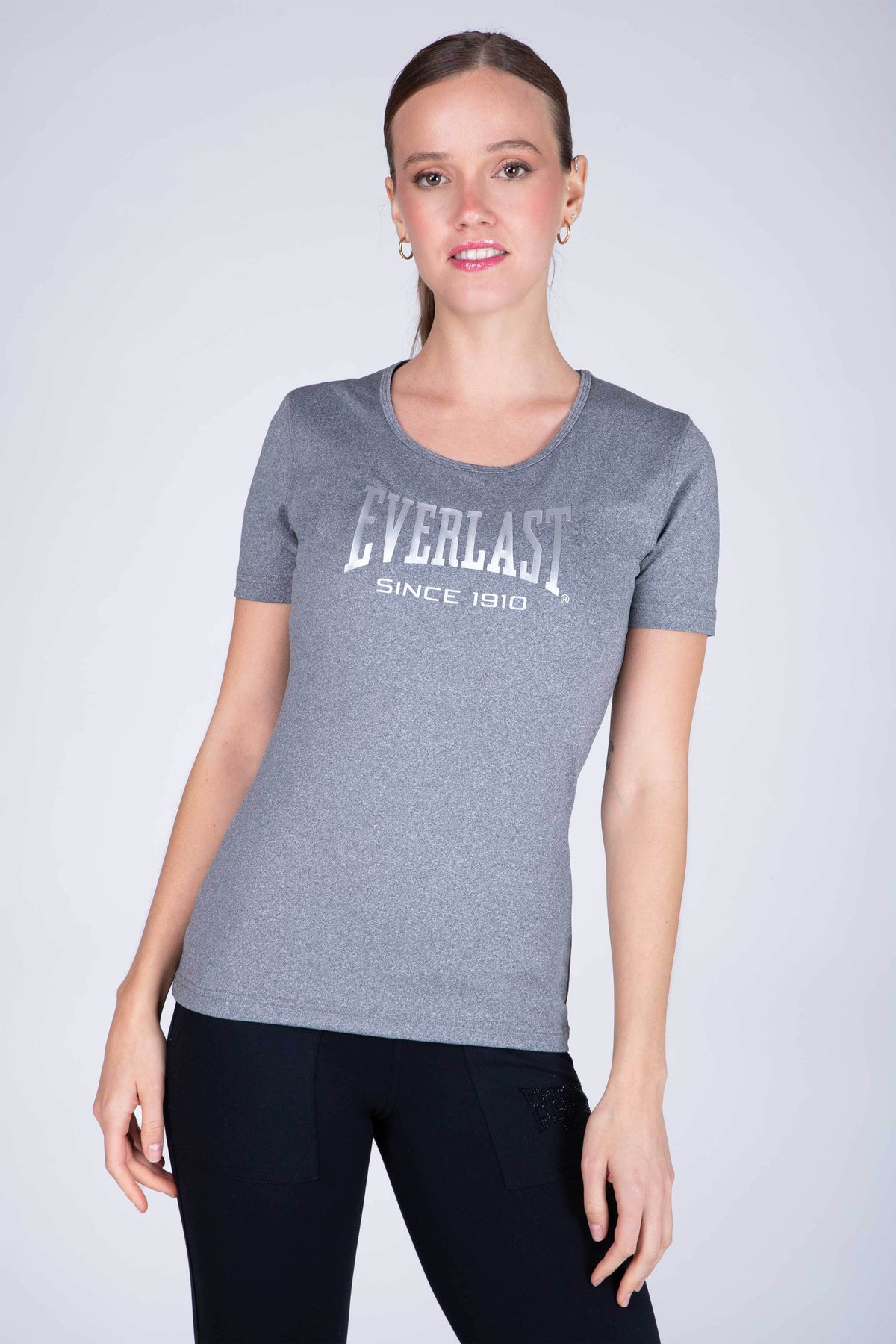 Polera Manga Corta Hiit Gris Everlast