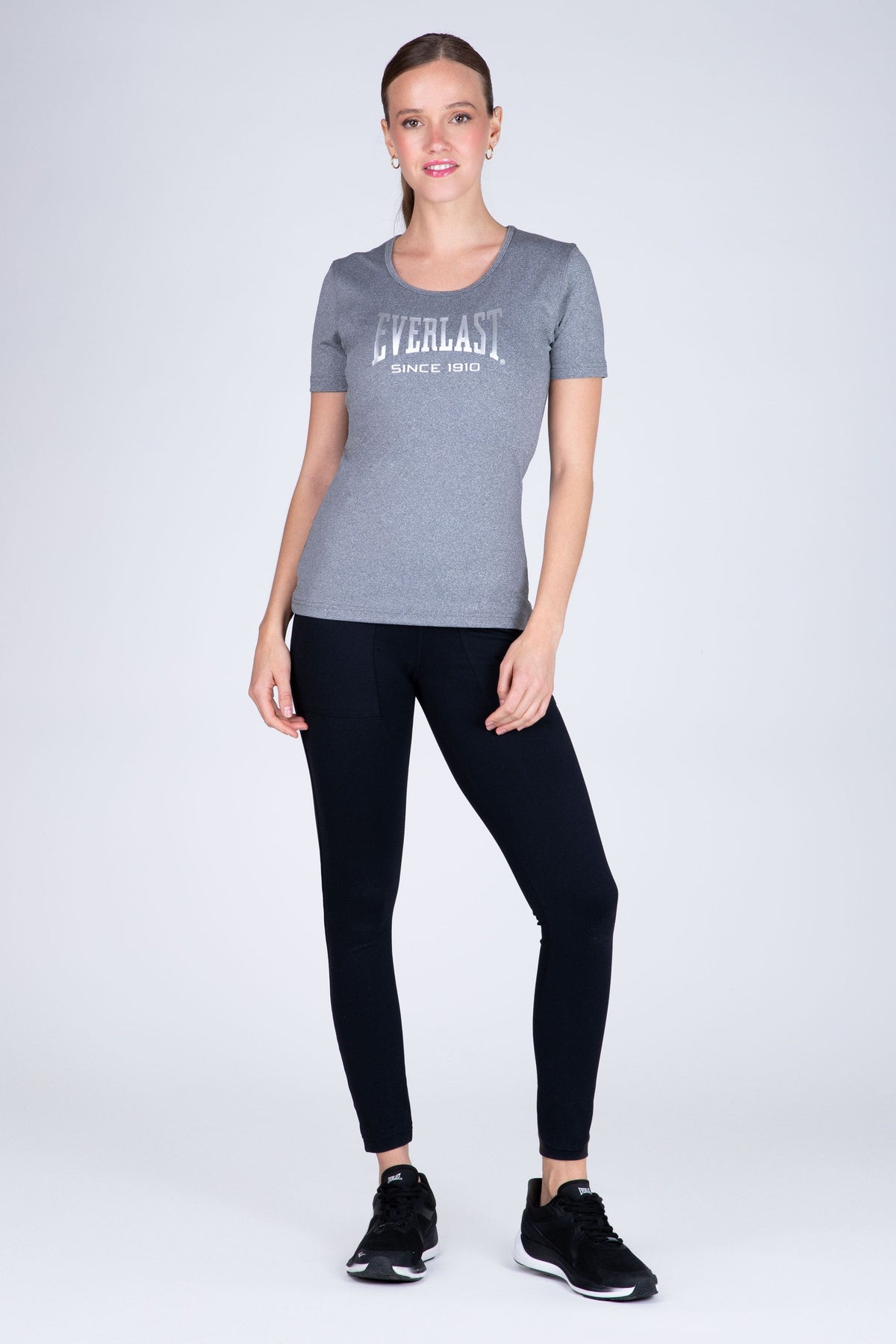 Polera Manga Corta Hiit Gris Everlast