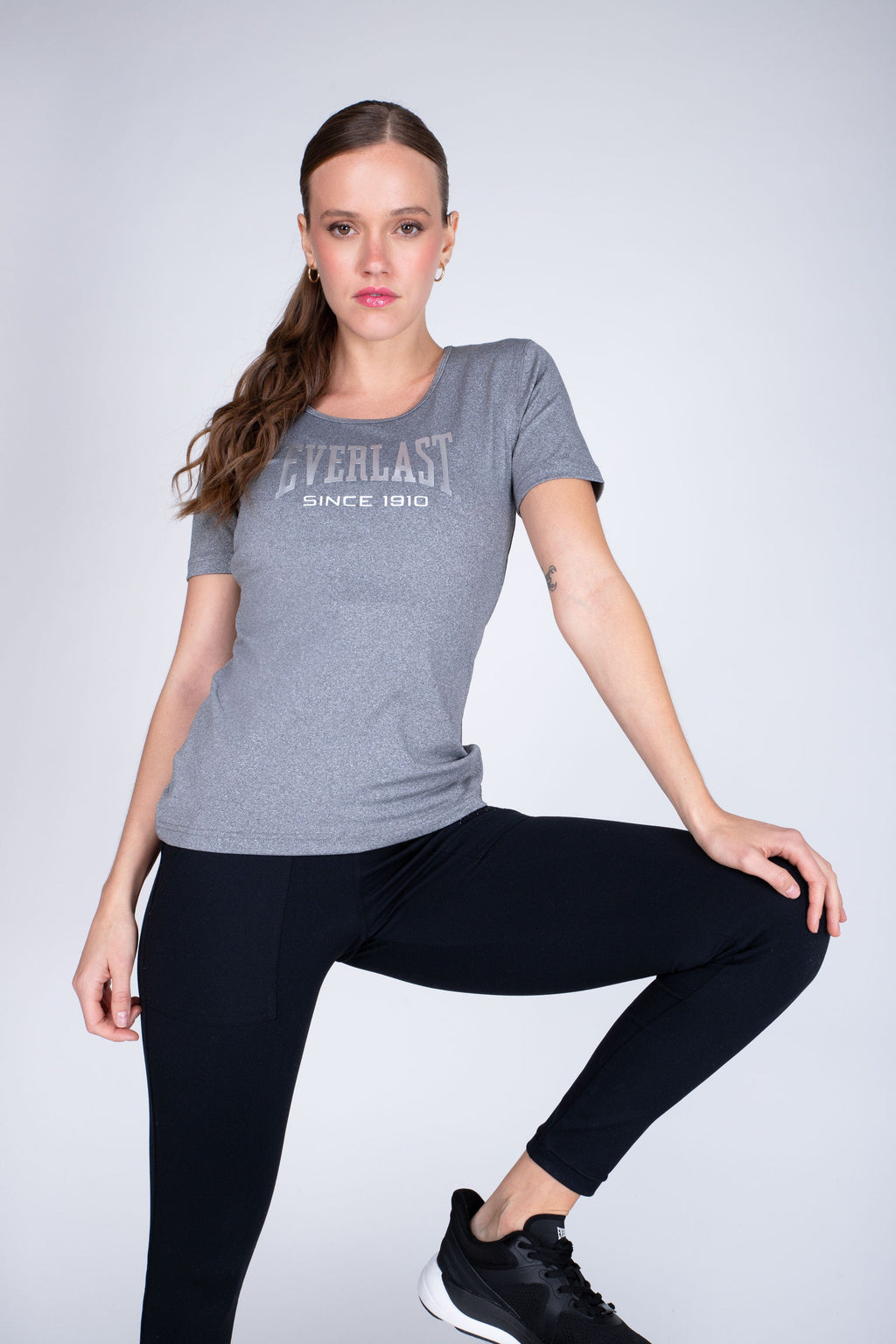 Polera Manga Corta Hiit Gris Everlast