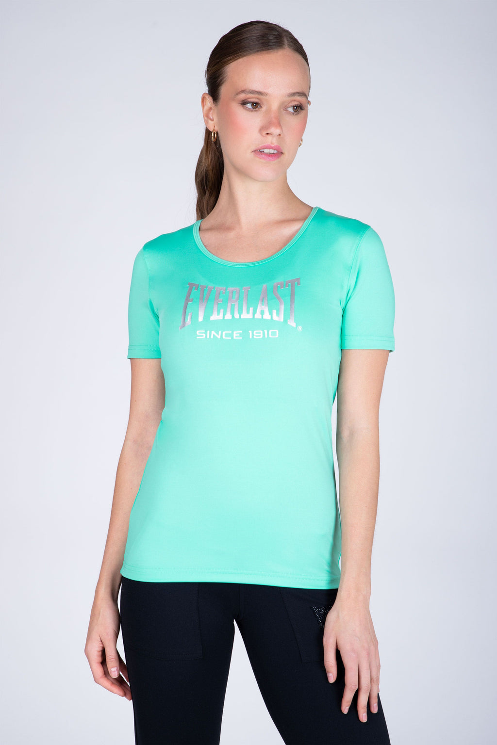 Polera Manga Corta Hiit Verde Claro Everlast