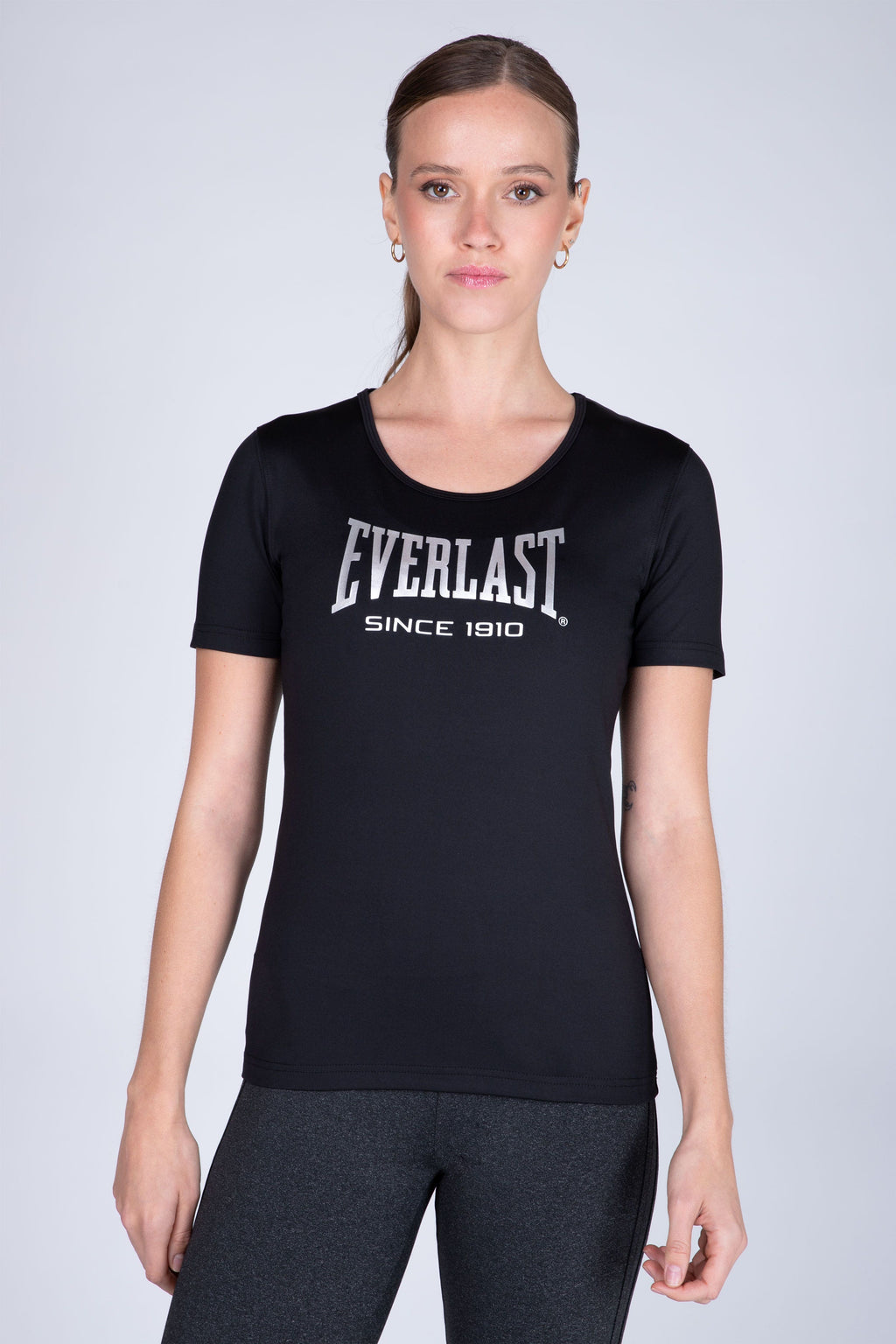 Polera Manga Corta Hiit Negro Everlast