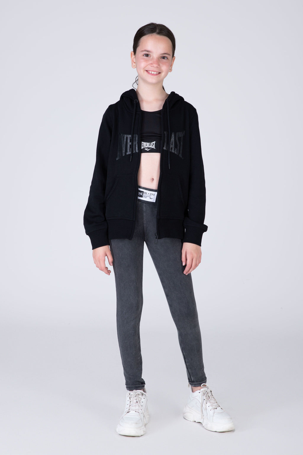 Chaqueta Hood Commodity Niña Negro Everlast