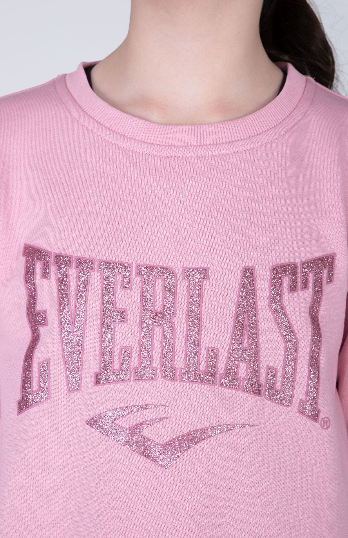 Poleron Crew Neck Commodity Niña Rosado Everlast