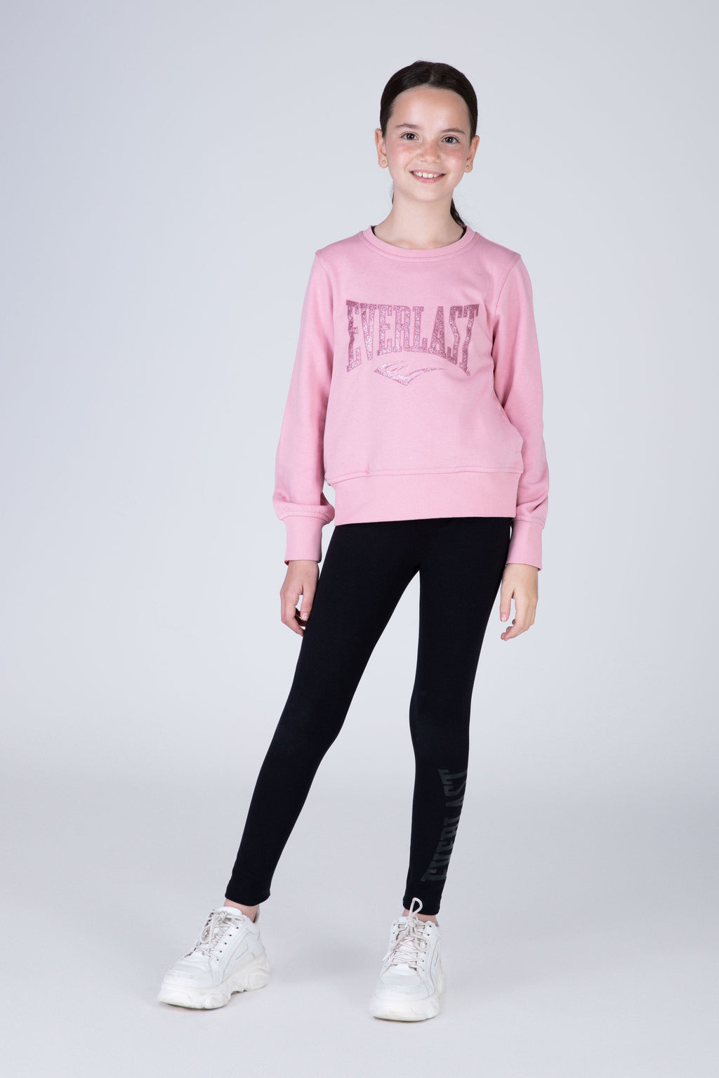Poleron Crew Neck Commodity Niña Rosado Everlast