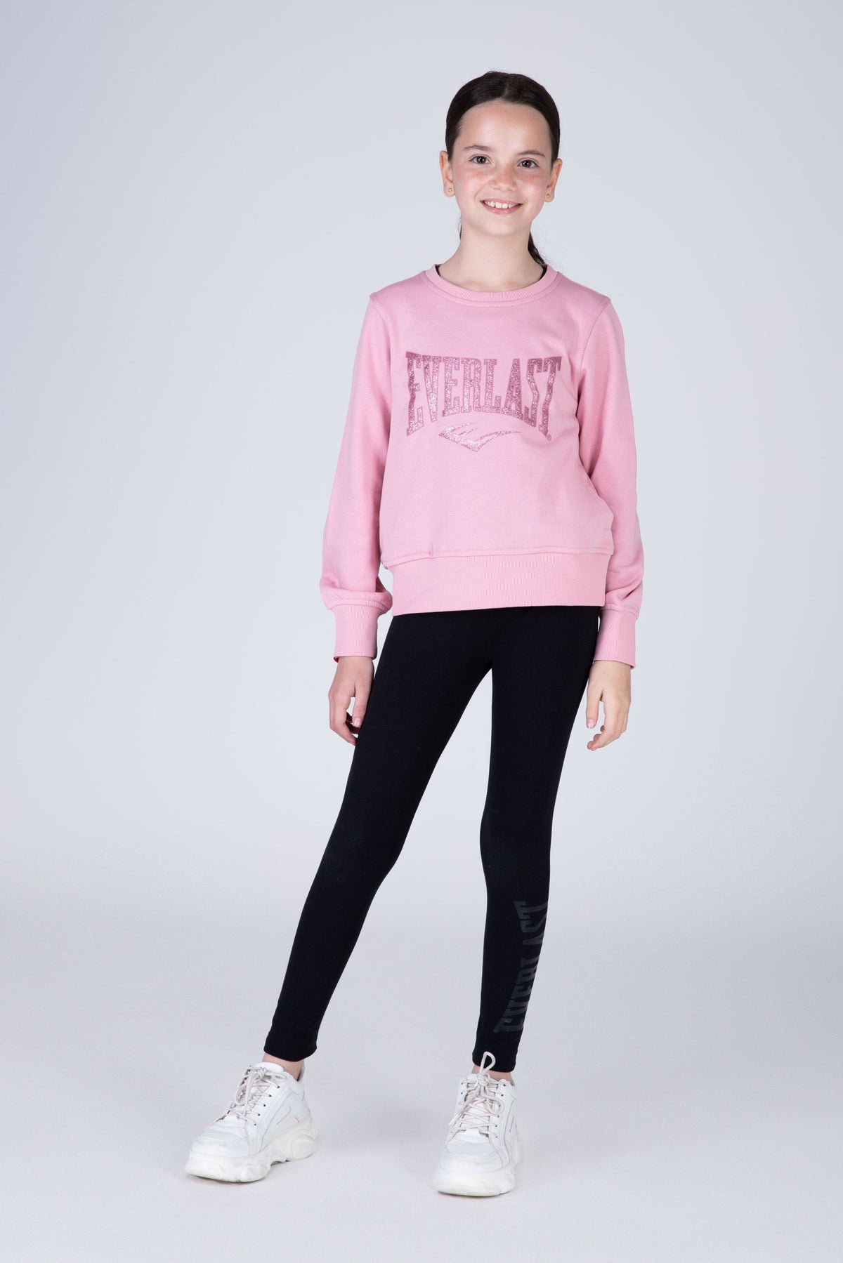 Poleron Crew Neck Commodity Niña Rosado Everlast