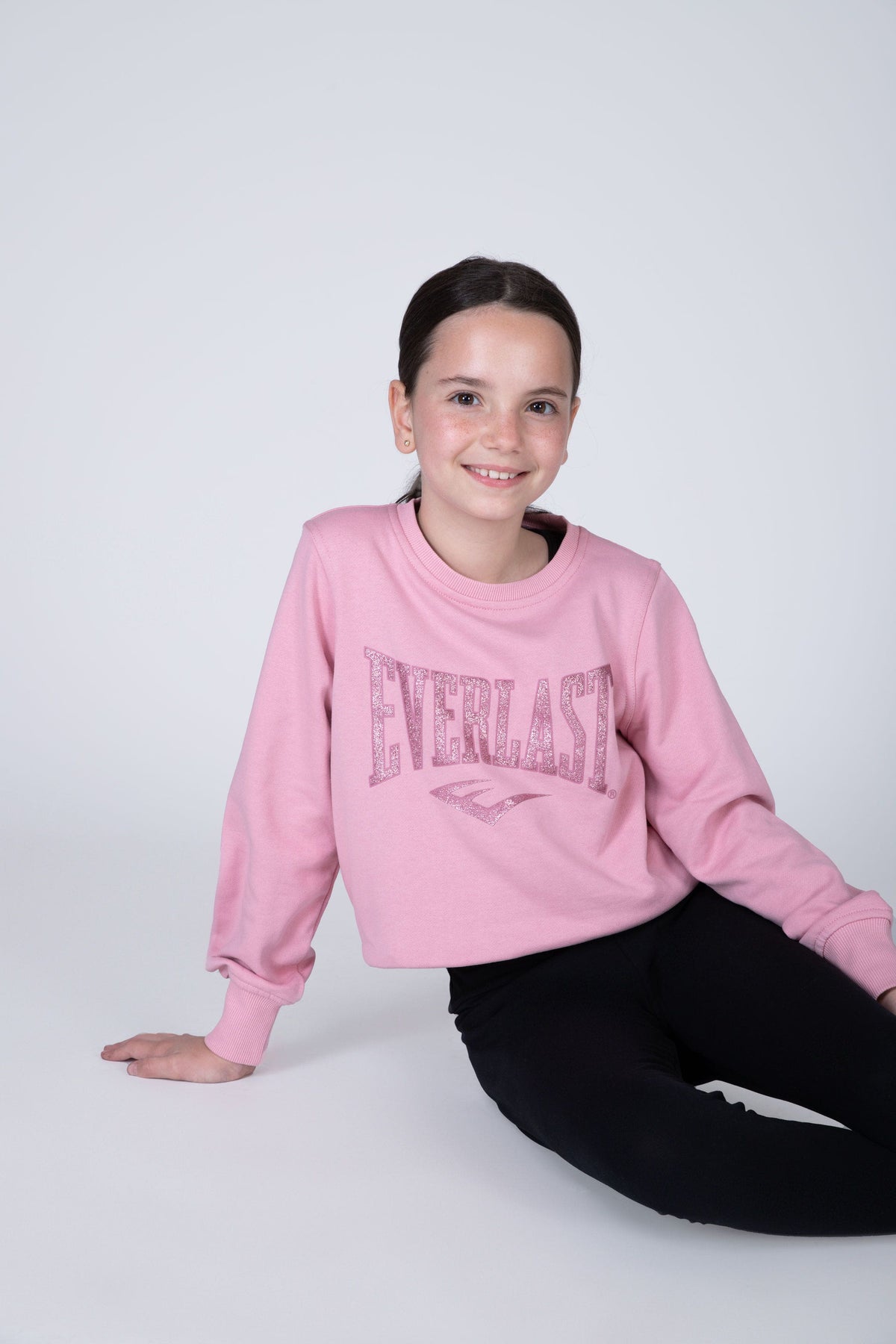 Poleron Crew Neck Commodity Niña Rosado Everlast