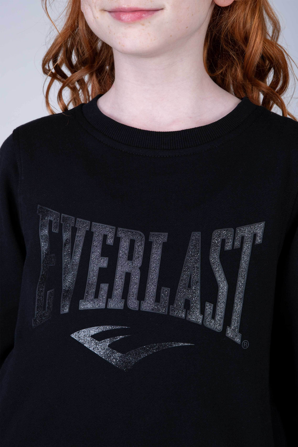Poleron Crew Neck Commodity Niña Negro Everlast
