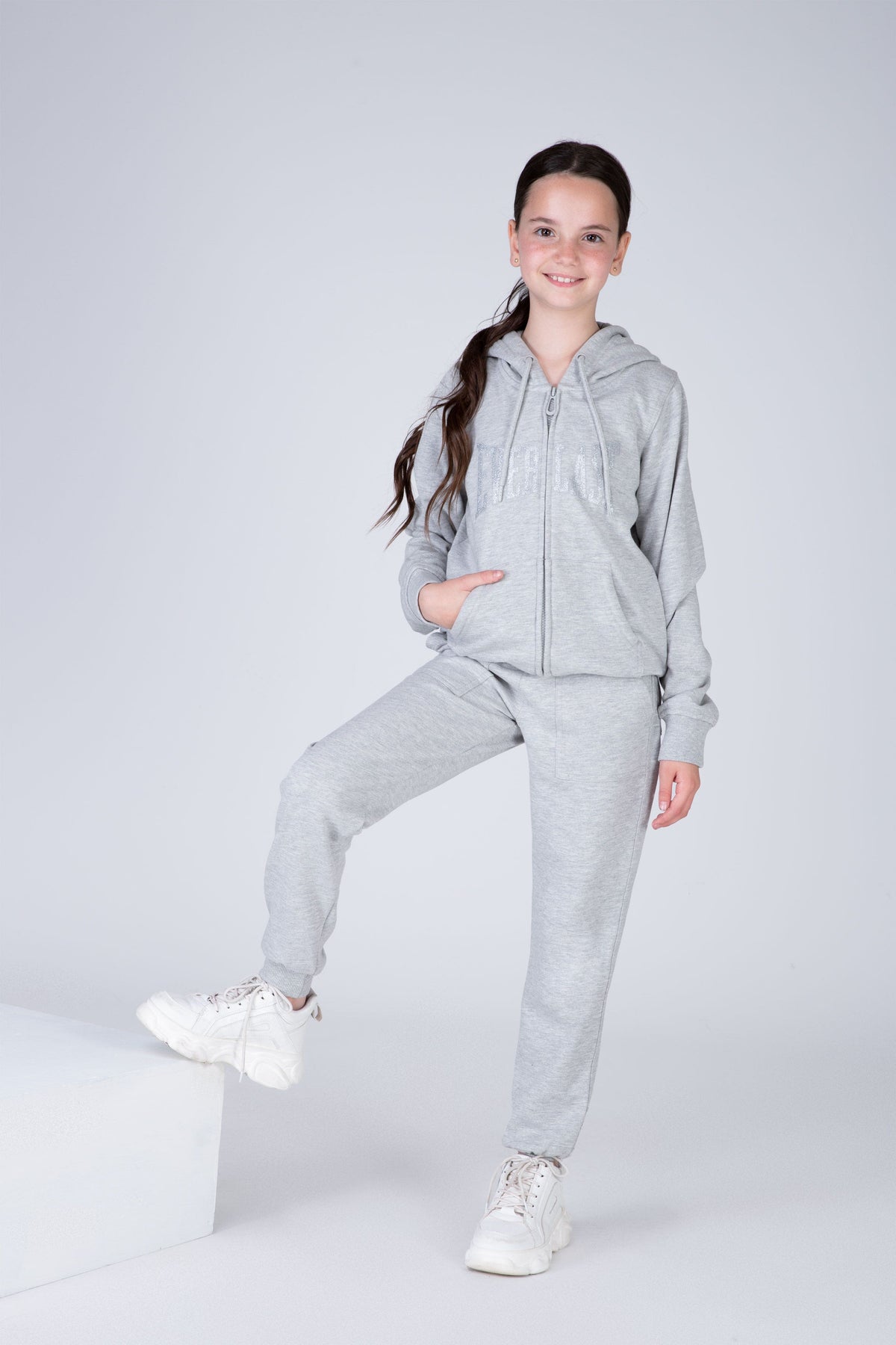 Jogger Commodity Niña Gris Claro Everlast