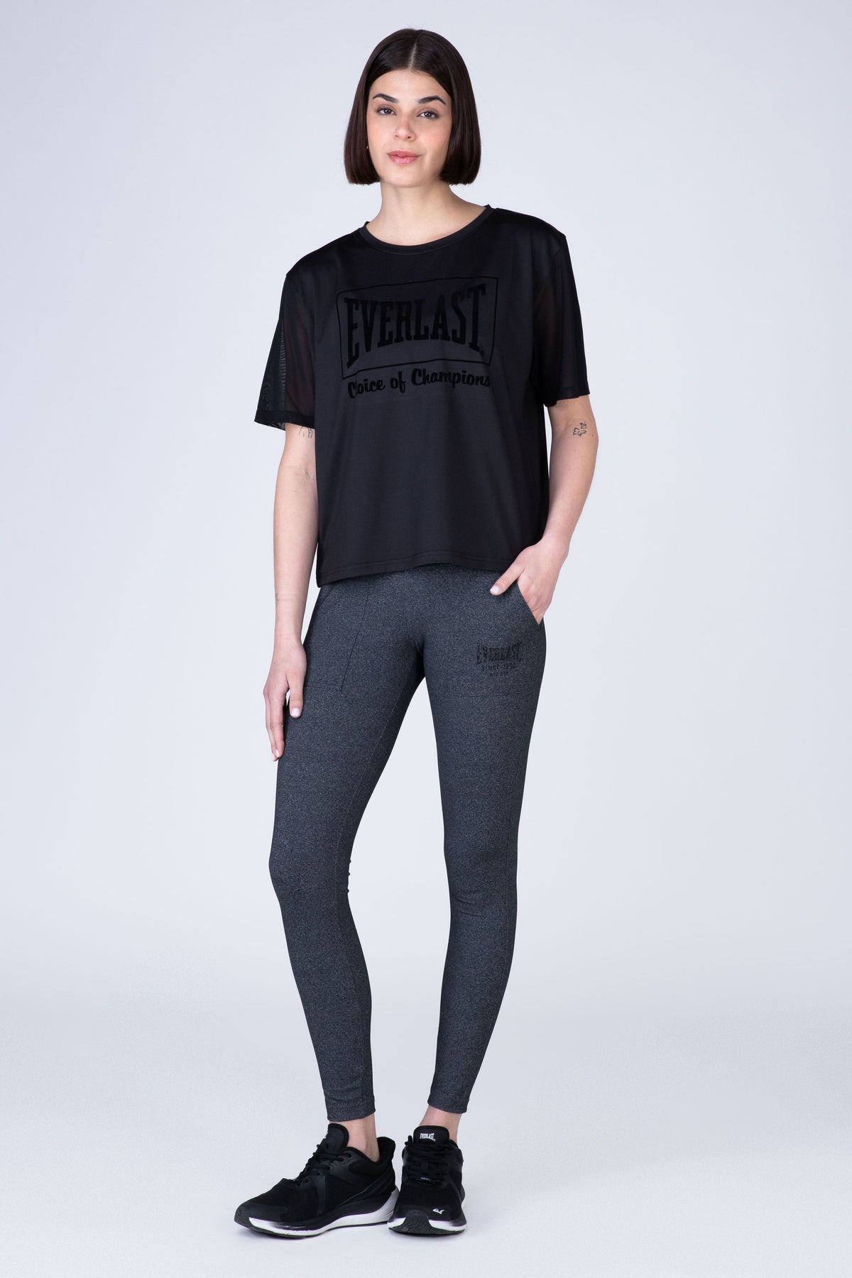 Polera Manga Corta Reverse Negro Everlast