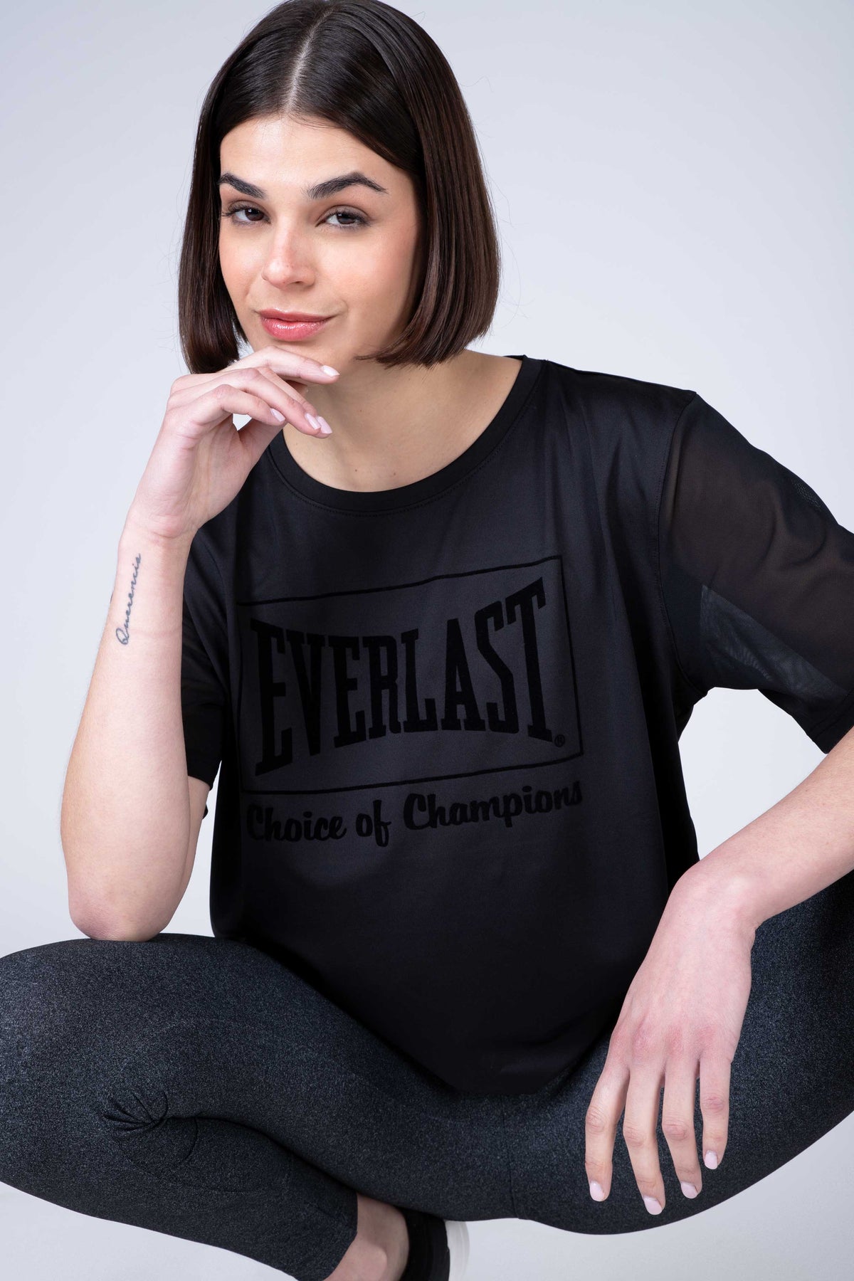 Polera Manga Corta Reverse Negro Everlast
