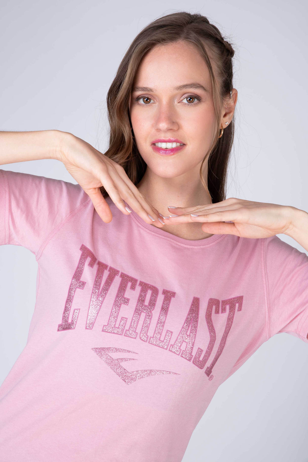 Polera Manga Corta Commodity Rosado Everlast