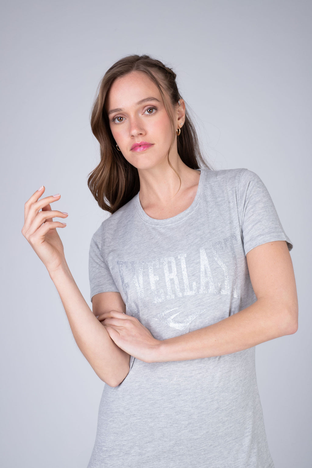 Polera Manga Corta Commodity Gris Claro Everlast