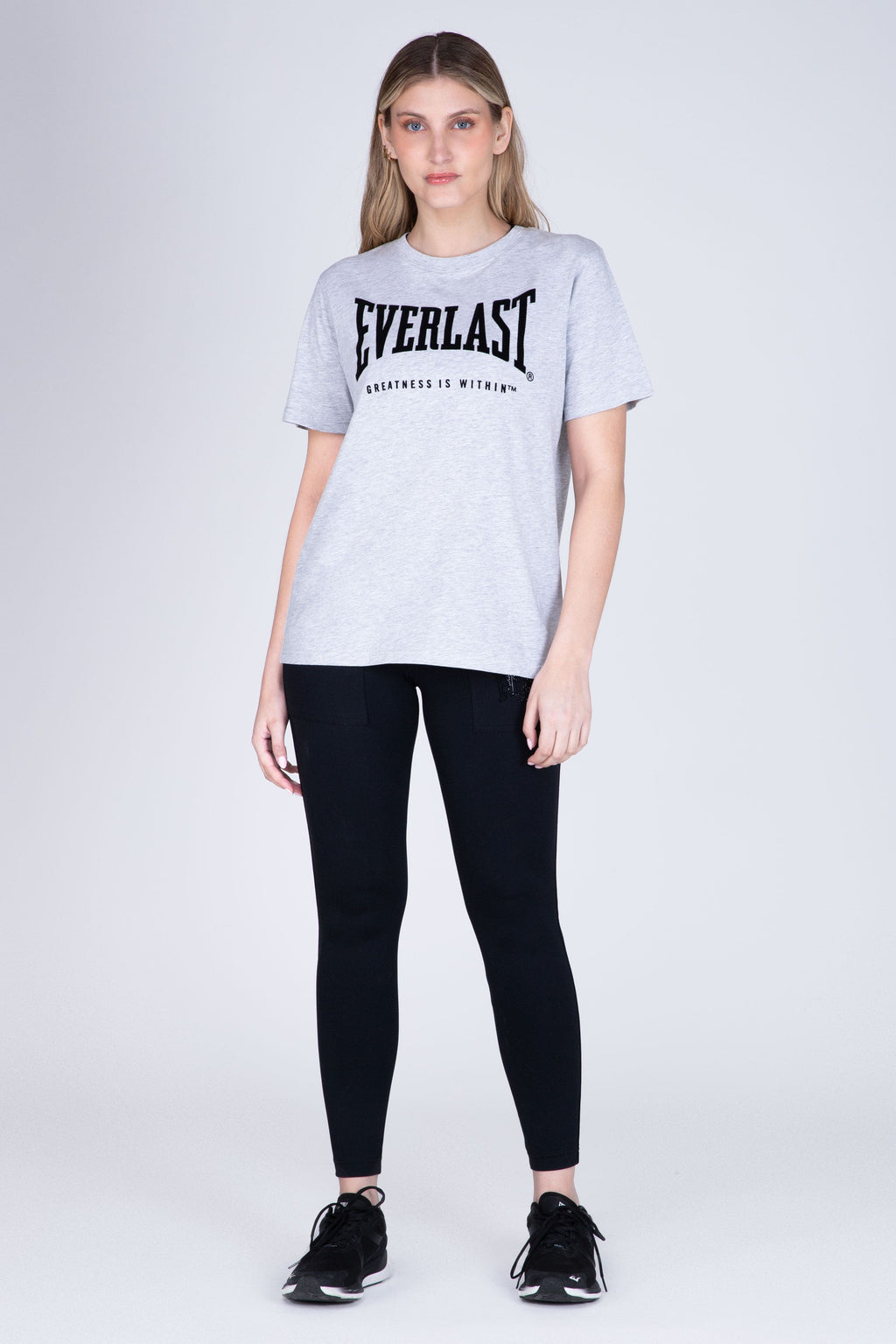 Polera Manga Corta Genius Gris Everlast