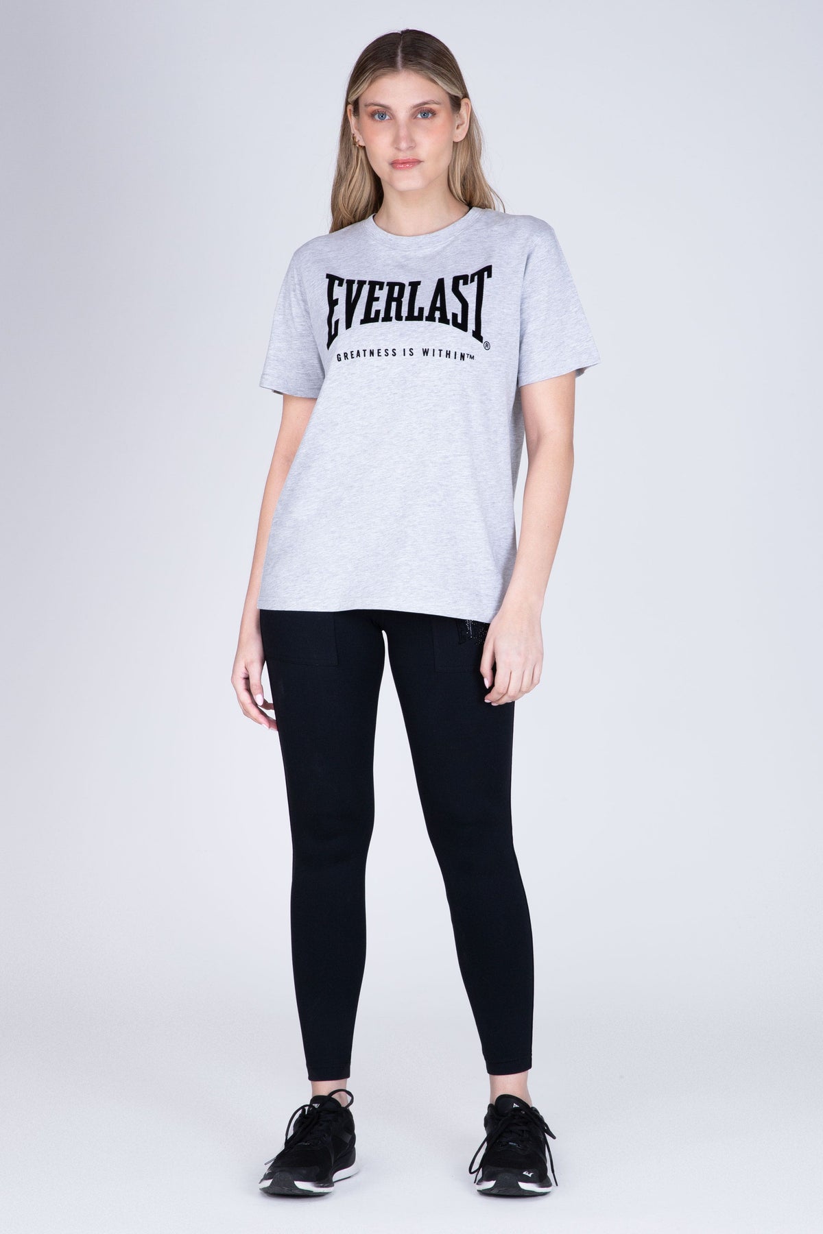 Polera Manga Corta Genius Gris Everlast