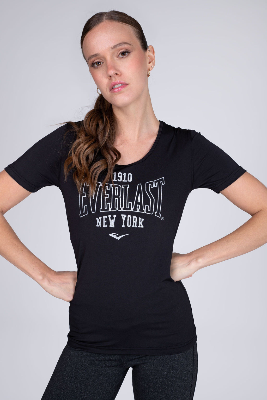 Polera Manga Corta Look Negro Everlast
