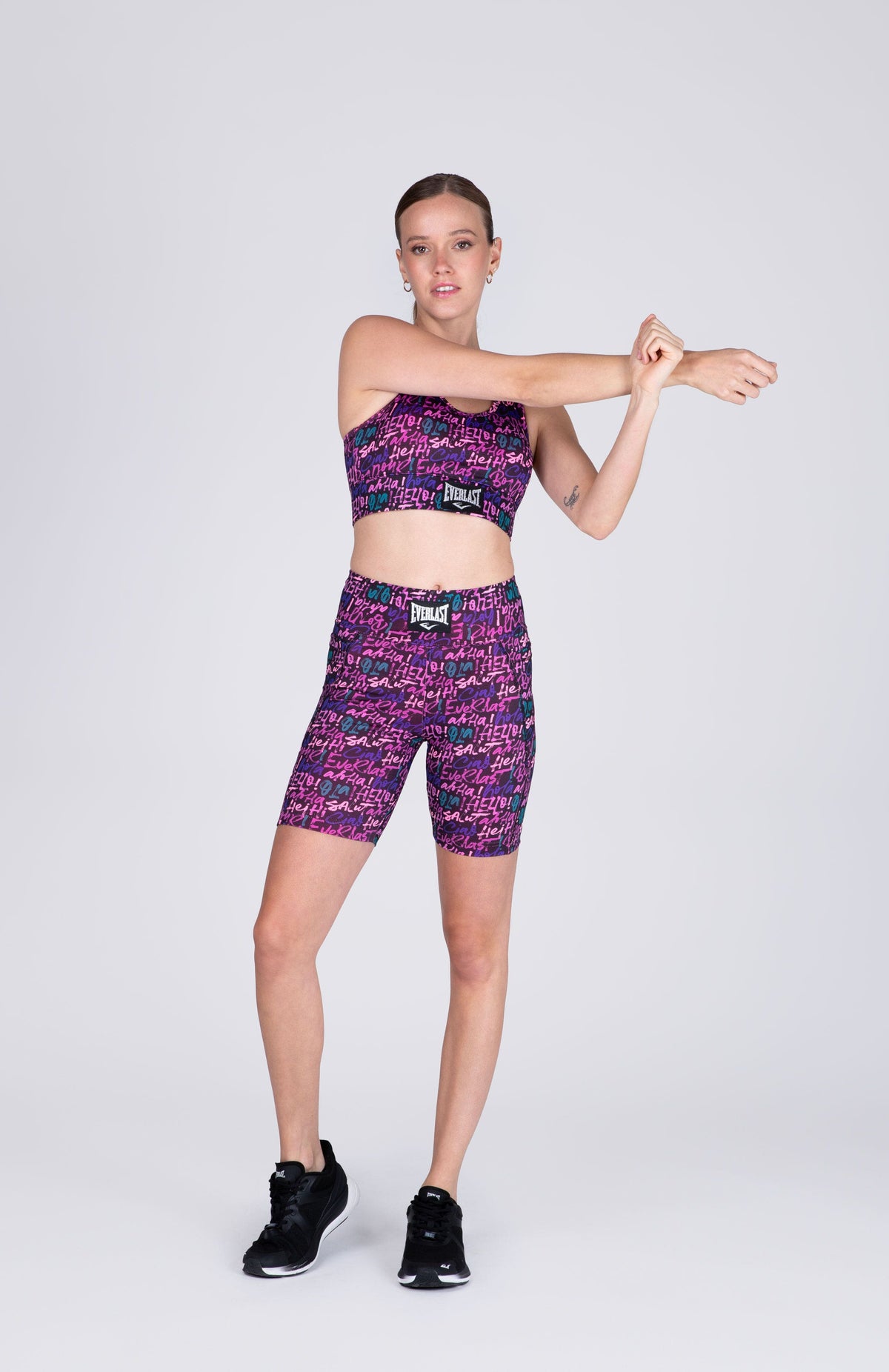 Legging Biker Look Morado Everlast