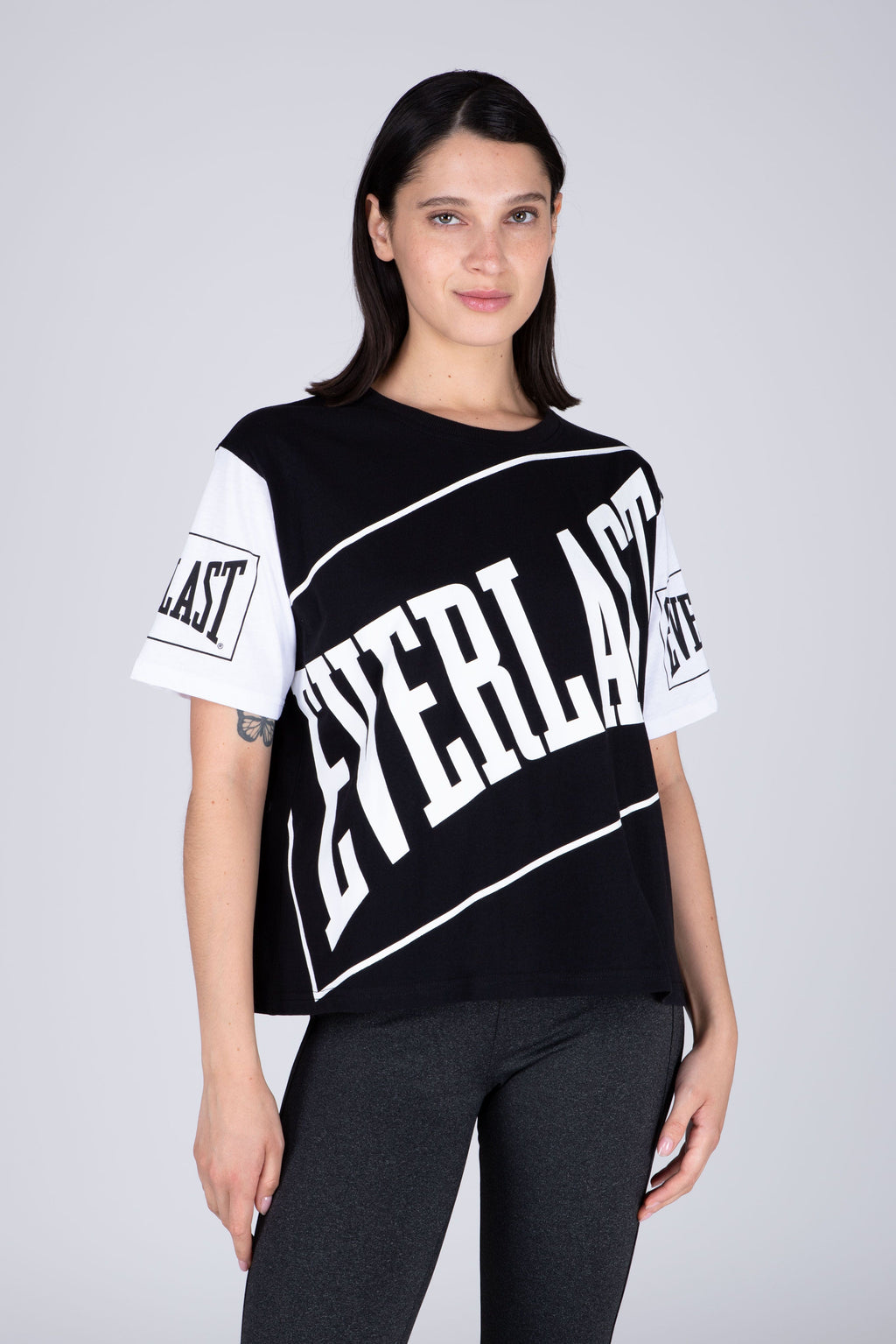 Polera Manga Corta Ring Negro Everlast