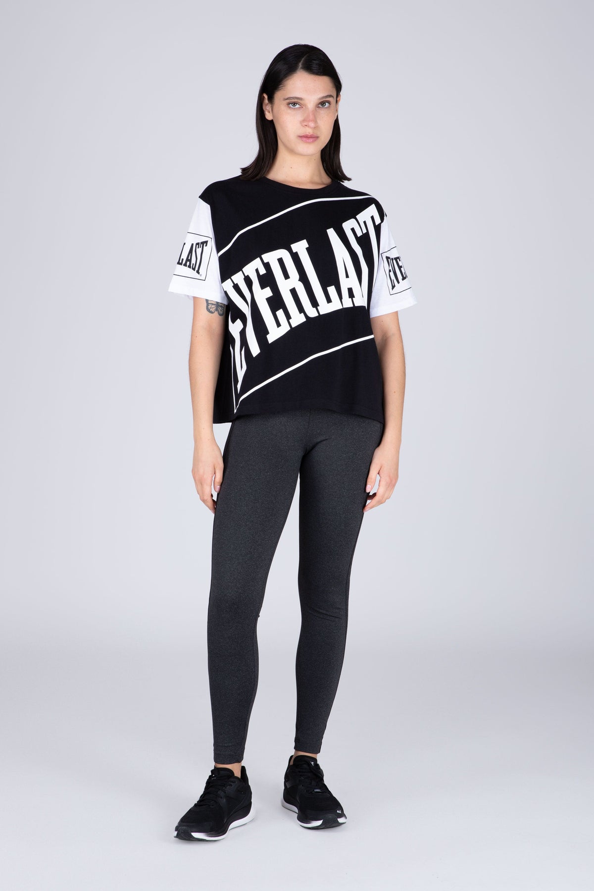 Polera Manga Corta Ring Negro Everlast