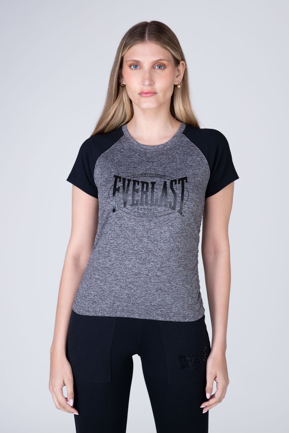 Polera Manga Corta Crunche Gris Everlast