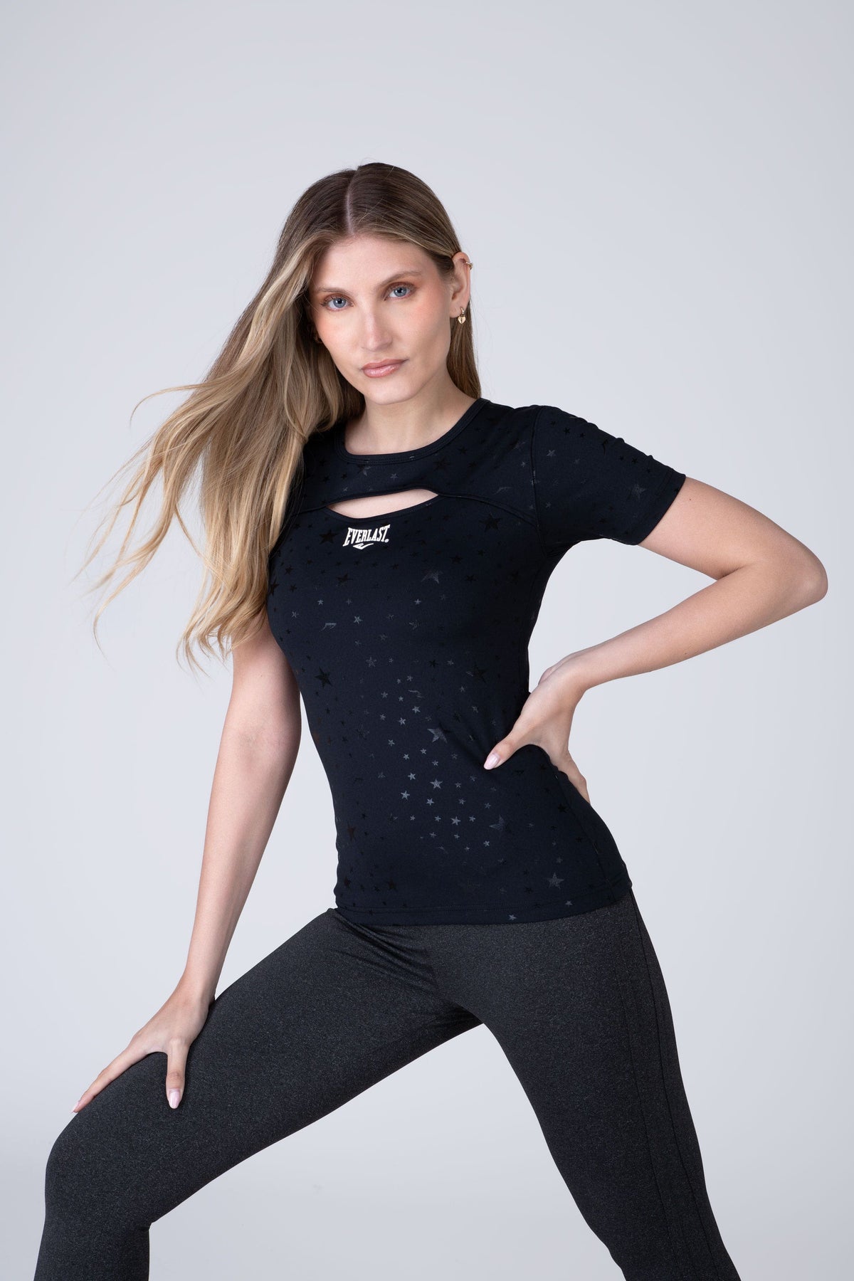 Polera Manga Corta Cosmos Negro Everlast