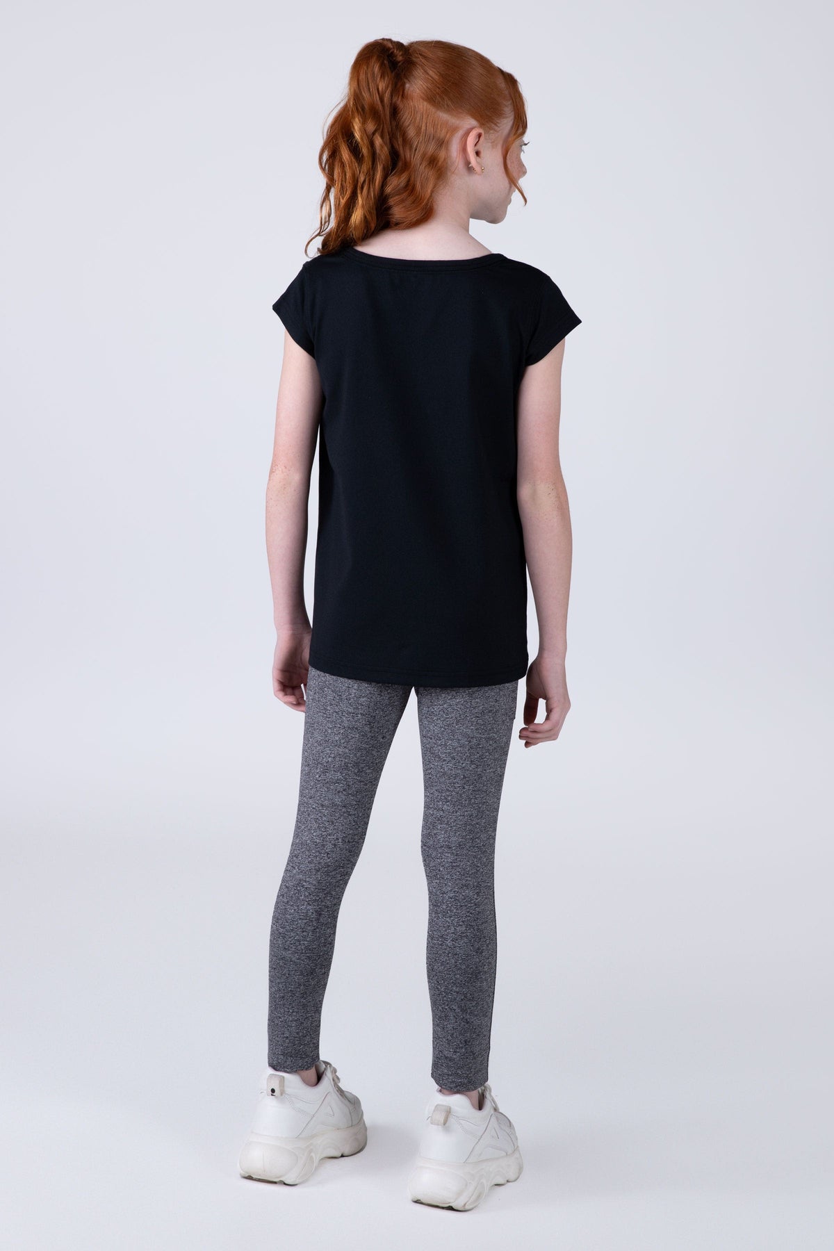 Polera Manga Corta Cosmos Niña Negro Everlast