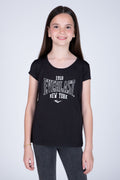 Polera Manga Corta Look Niña Negro Everlast