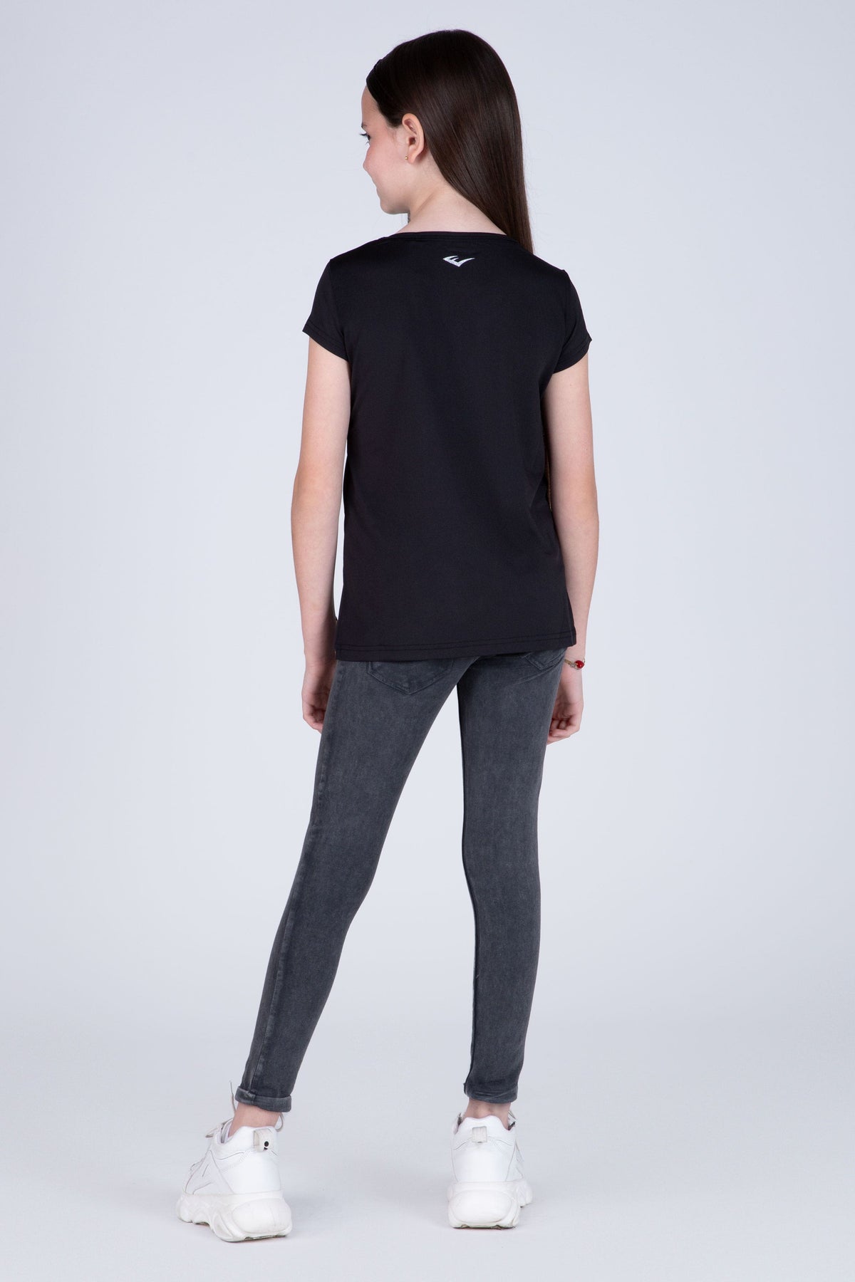 Polera Manga Corta Look Niña Negro Everlast