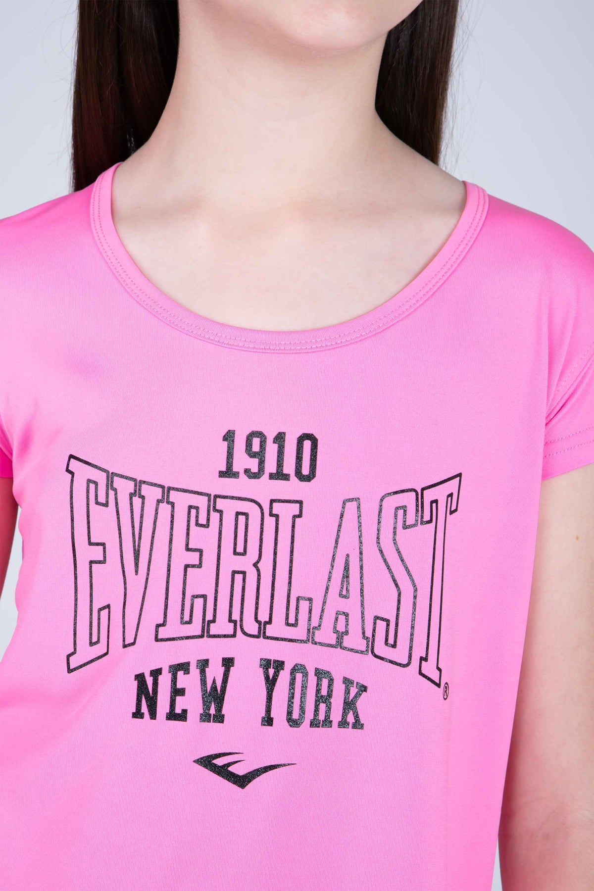 Polera Manga Corta Look Niña Rosado Everlast