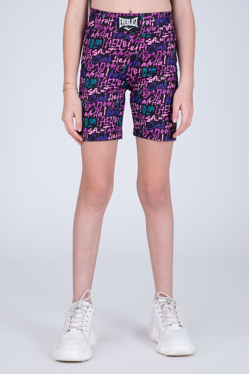 Legging Biker Look Niña Morado Everlast