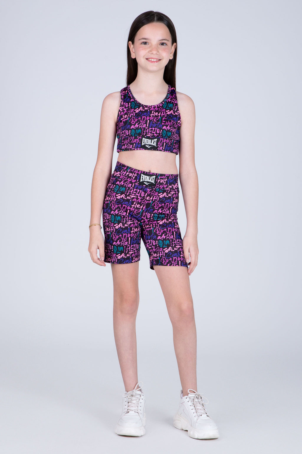 Legging Biker Look Niña Morado Everlast