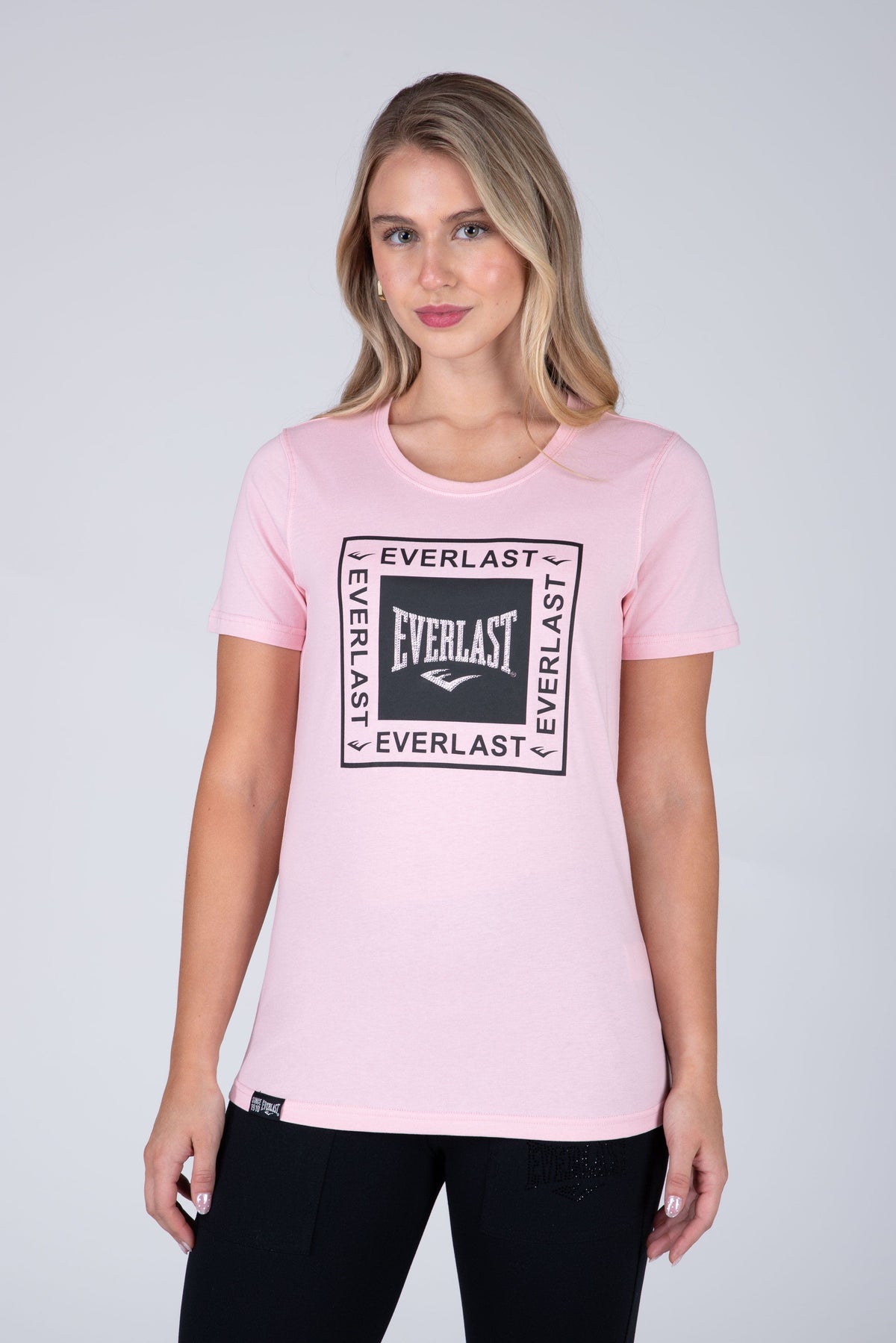 Polera Manga Corta Derby Rosado Everlast