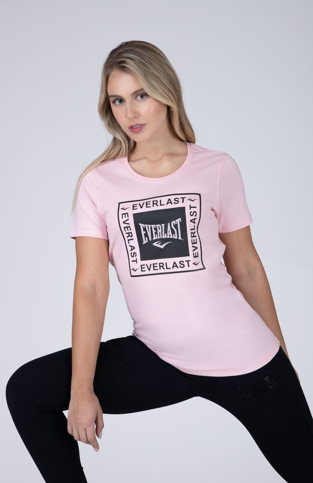 Polera Manga Corta Derby Rosado Everlast