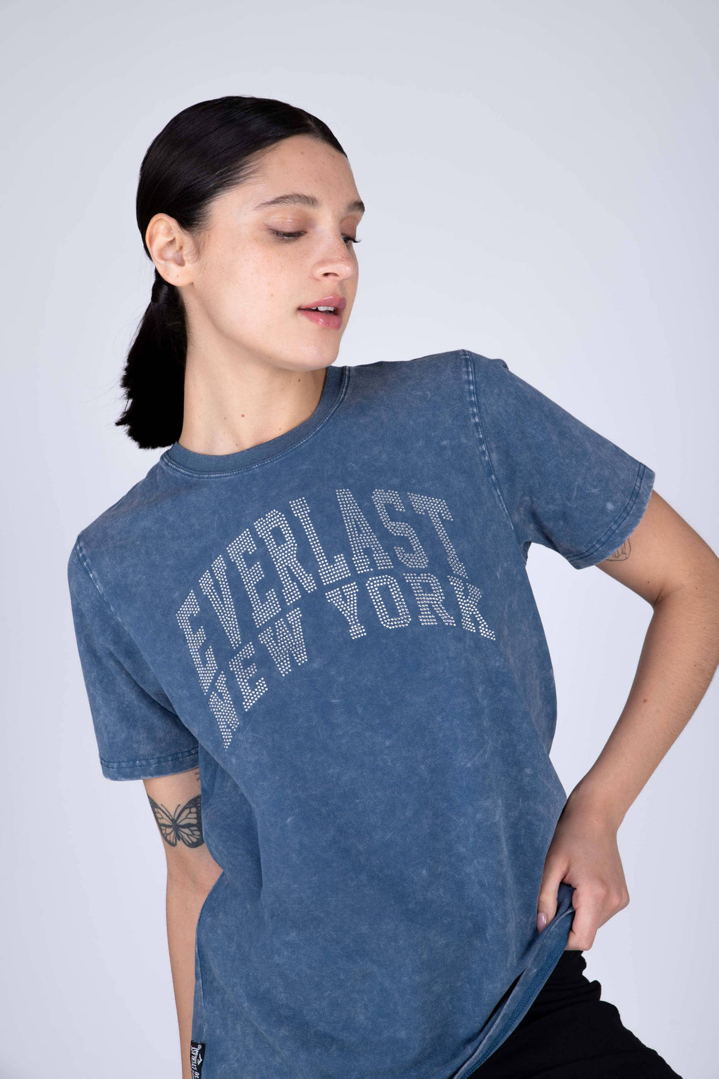 Polera Manga Corta York Azul Everlast