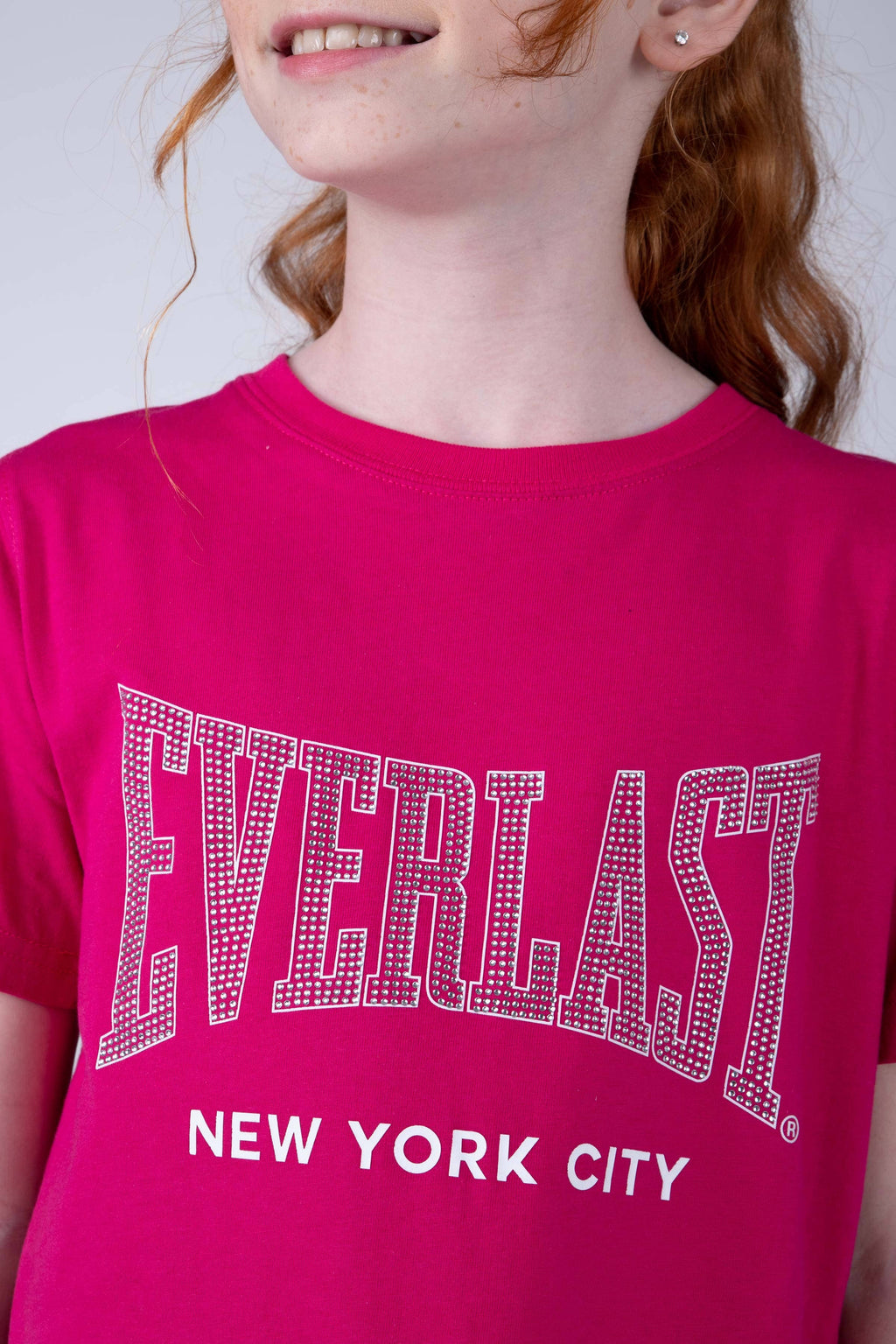 Polera Manga Corta Iguazu Niña Rosado Everlast