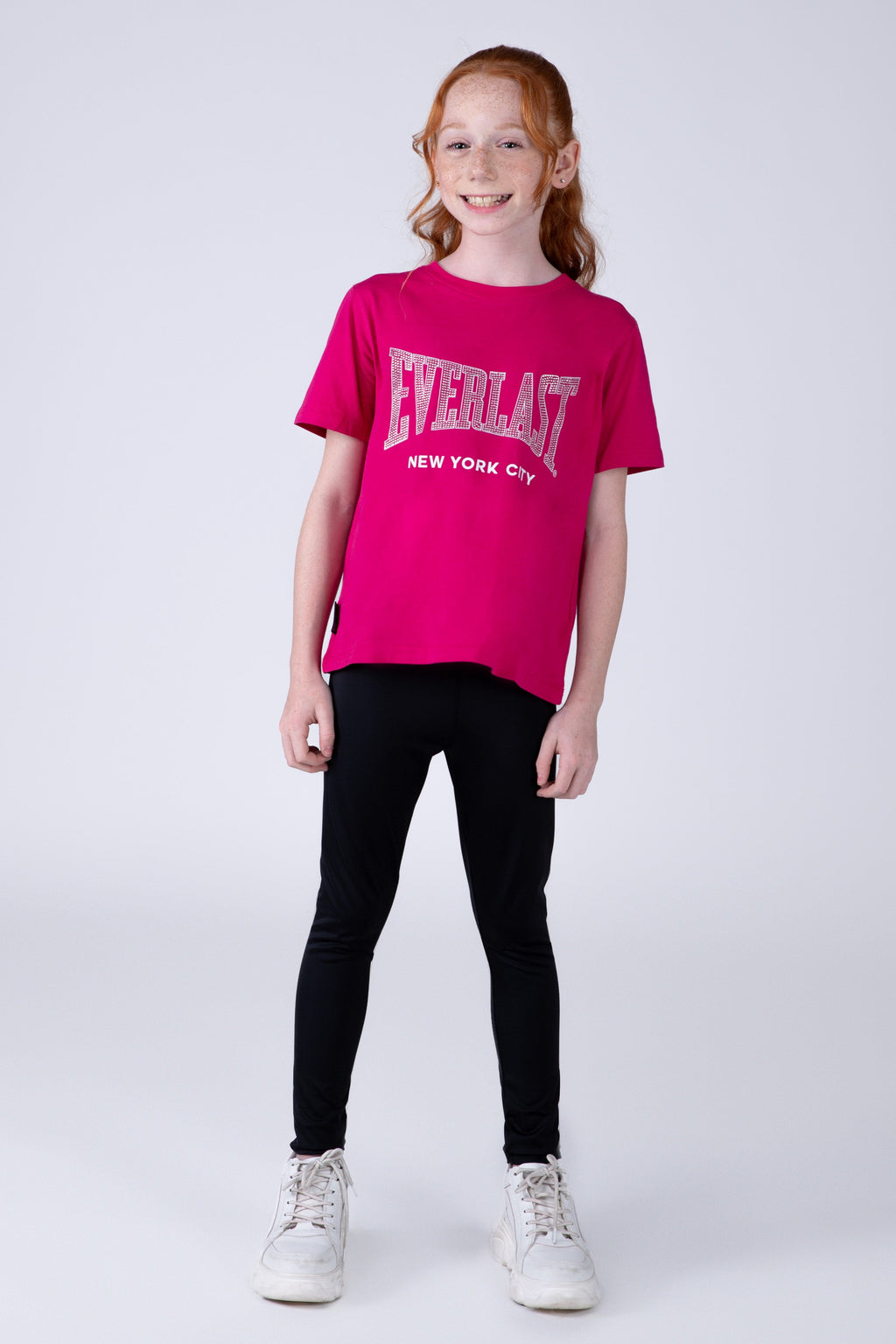 Polera Manga Corta Iguazu Niña Rosado Everlast