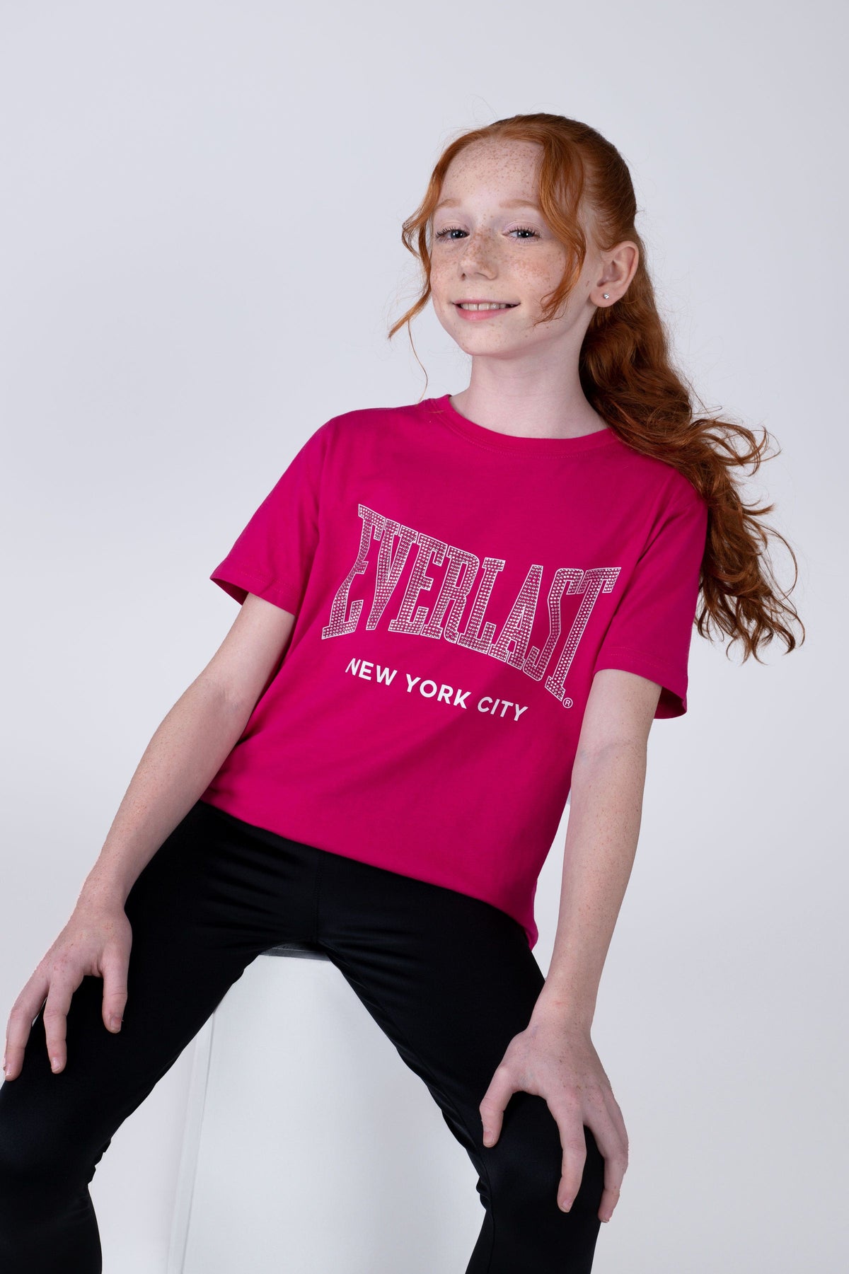 Polera Manga Corta Iguazu Niña Rosado Everlast