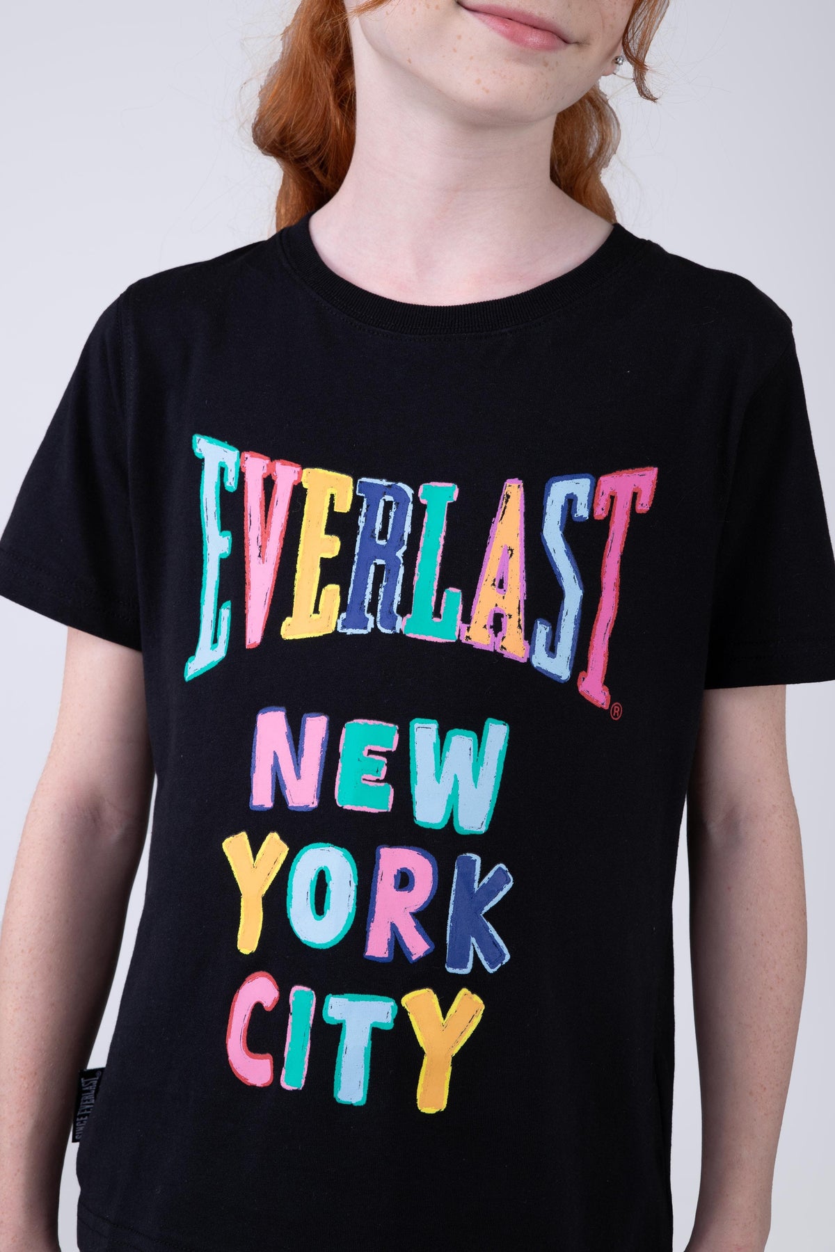 Polera Manga Corta Gales Niña Negro Everlast