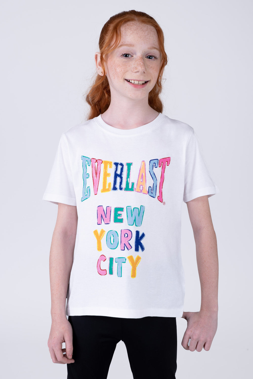 Polera Manga Corta Gales Niña Blanco Everlast