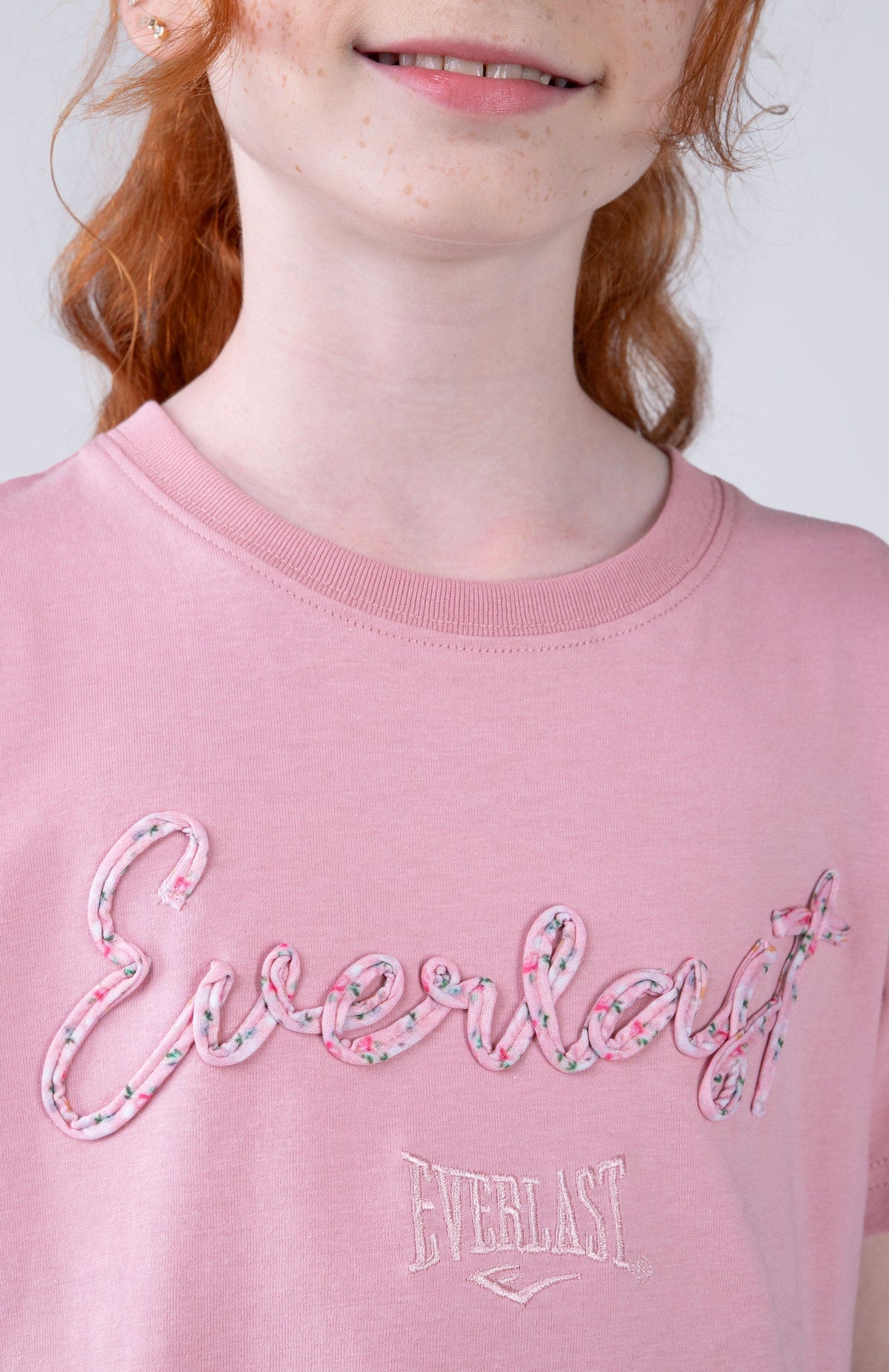 Polera Manga Corta Amazonas Niña Rosado Everlast