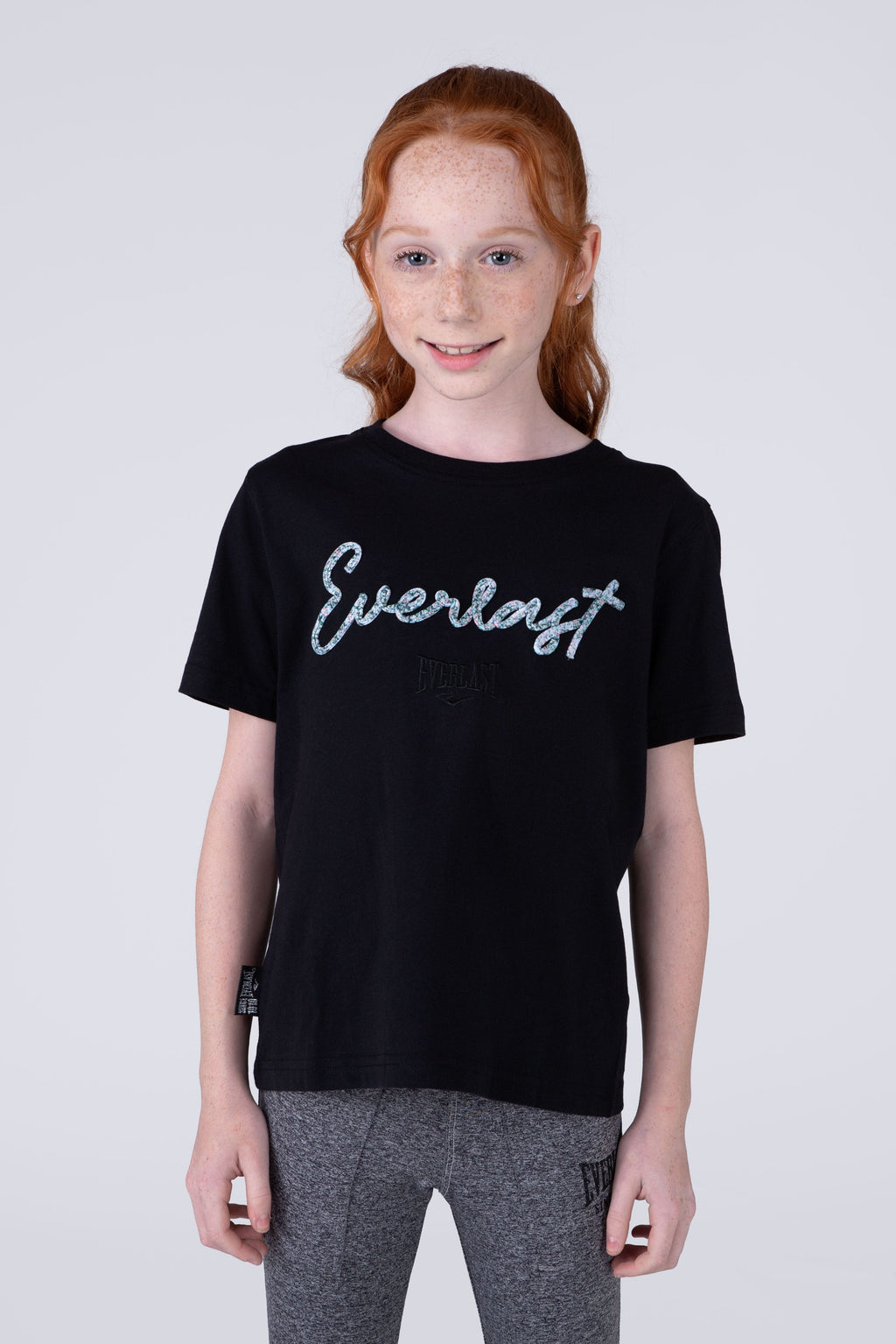 Polera Manga Corta Amazonas Niña Negro Everlast