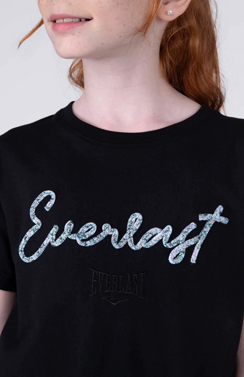 Polera Manga Corta Amazonas Niña Negro Everlast