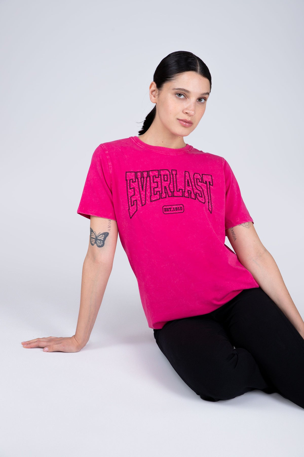 Polera Manga Corta Misisipi Rosado Everlast