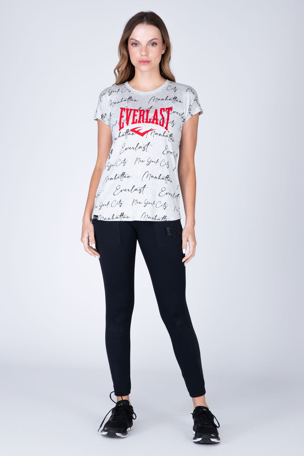 Polera Manga Corta Yellow Gris Everlast