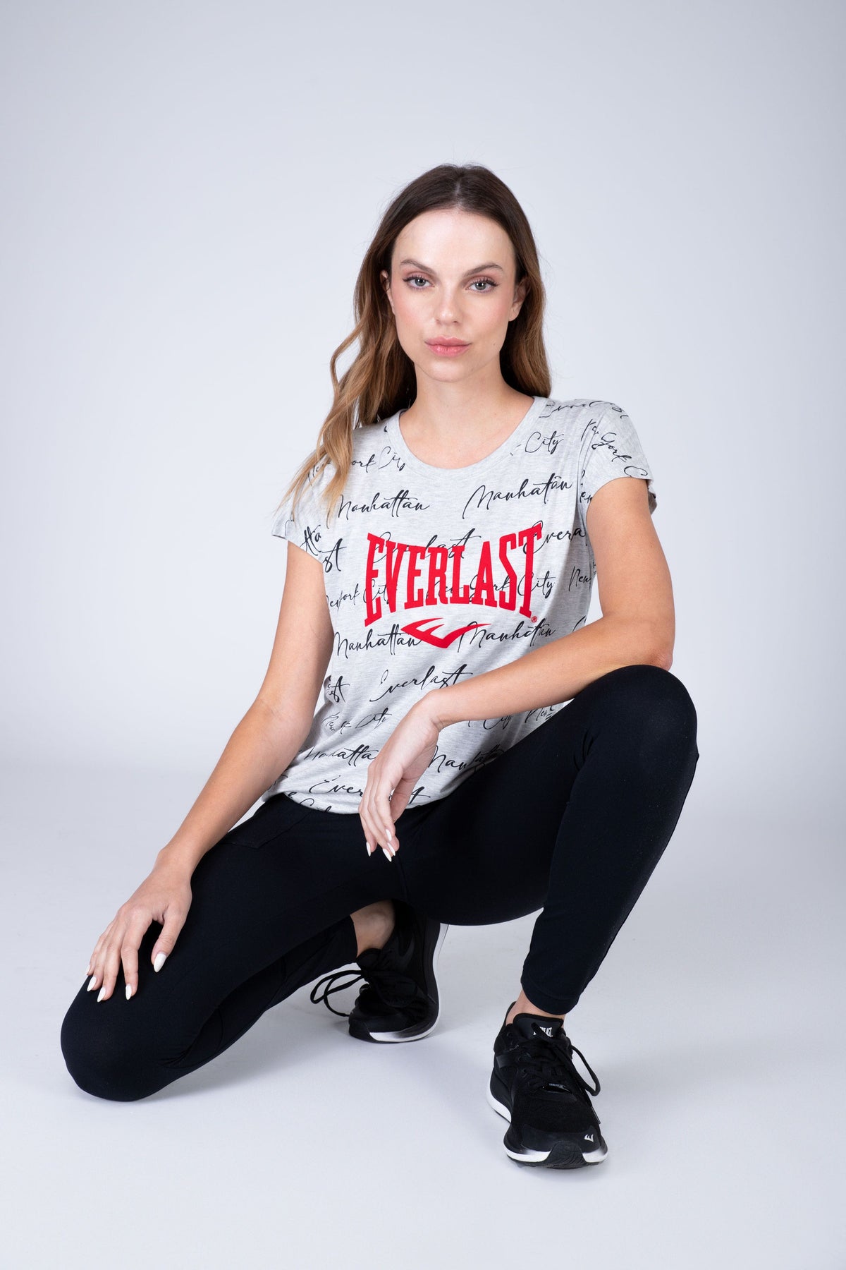 Polera Manga Corta Yellow Gris Everlast