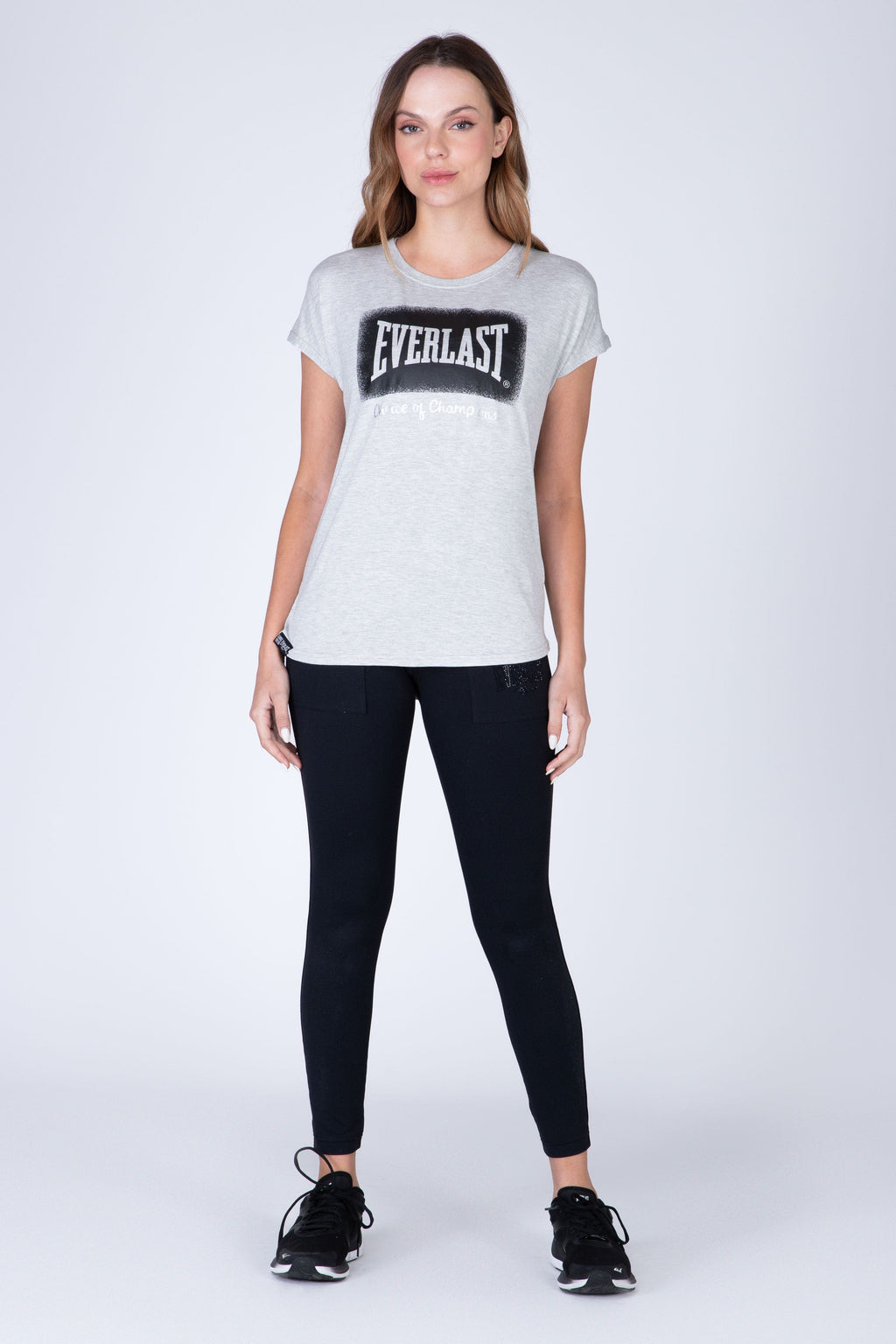 Polera Manga Corta Dubai Gris Everlast