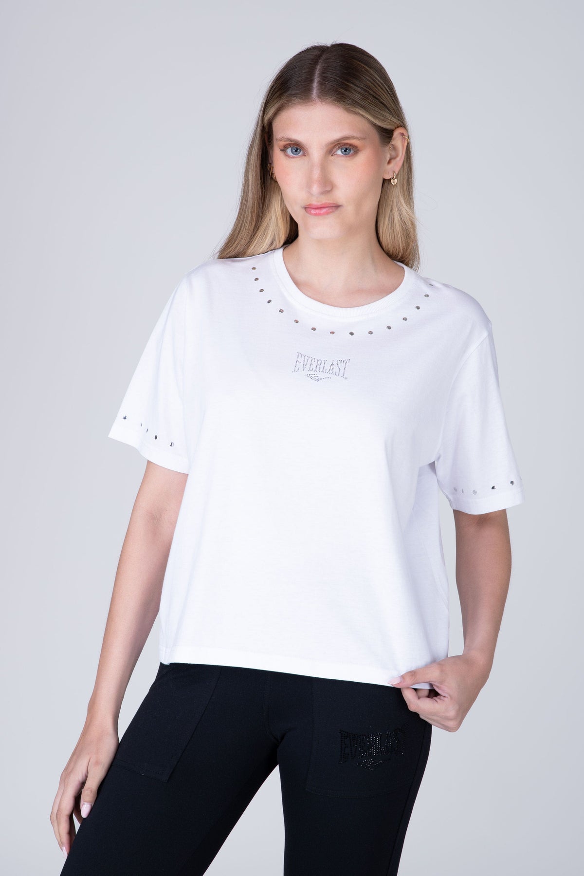 Polera Manga Corta Knock Out Blanco Everlast